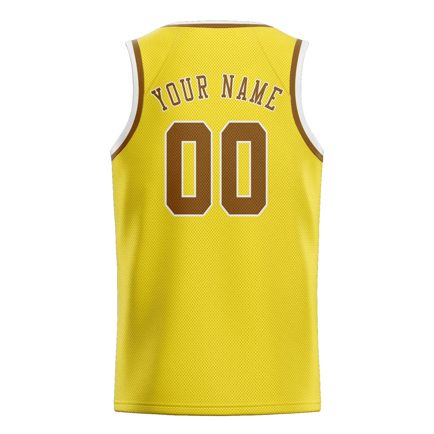 Maillot de basketball personnalisé jaune clair kaki