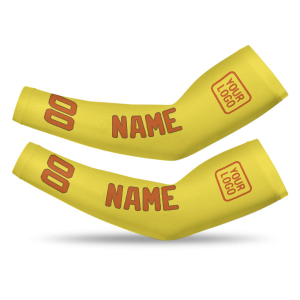 Custom Light Yellow Orange Arm Sleeve