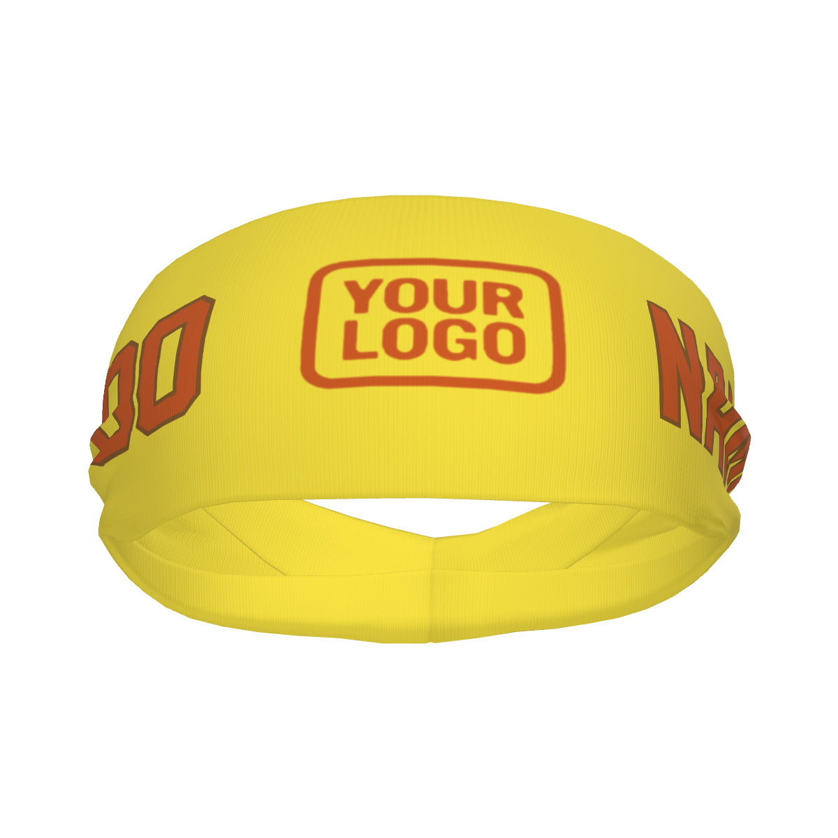 Bandeau de sport personnalisé jaune clair orange