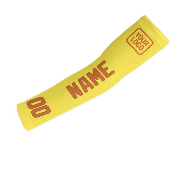 Custom Light Yellow Orange Arm Sleeve