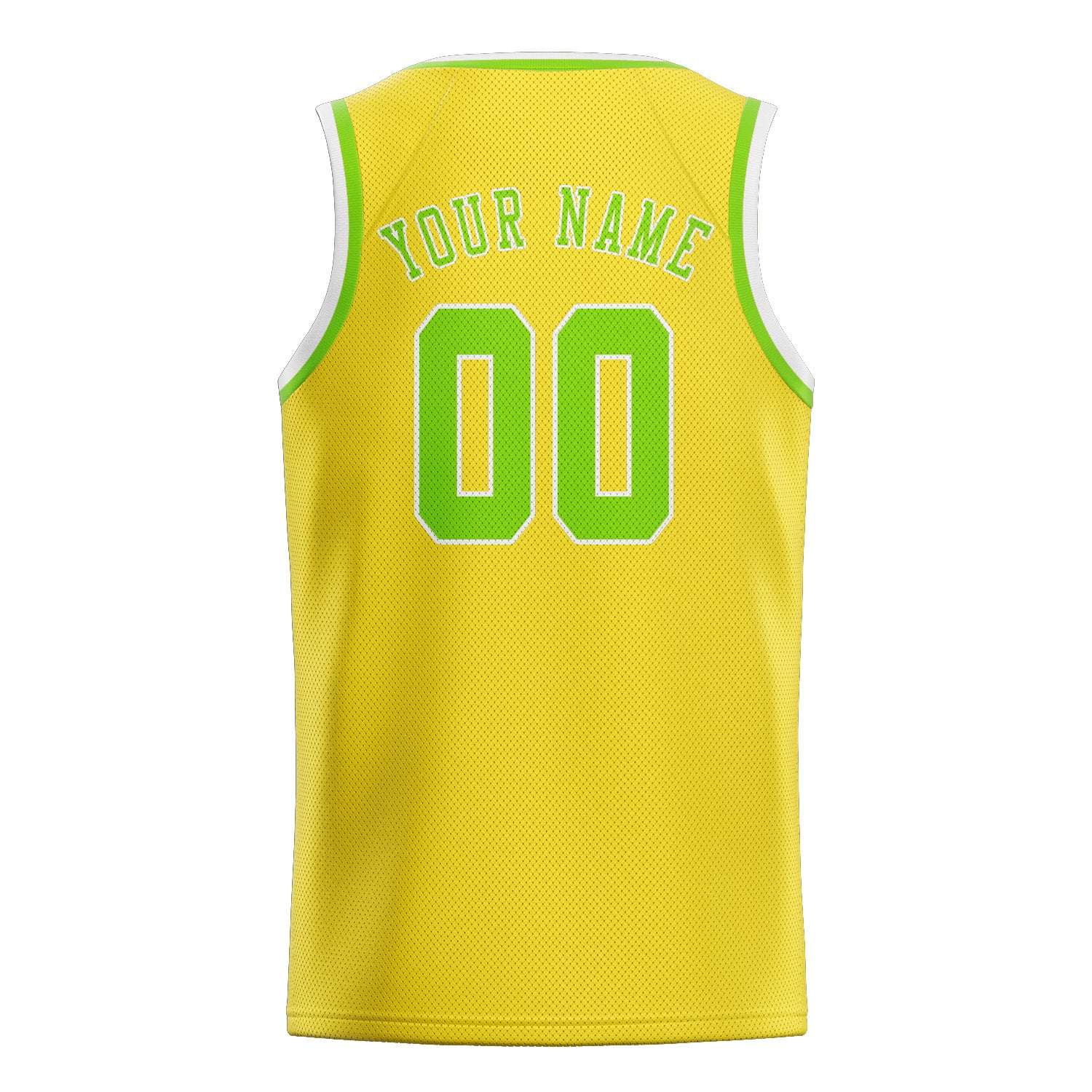 Maillot de basketball personnalisé jaune clair et vert émeraude