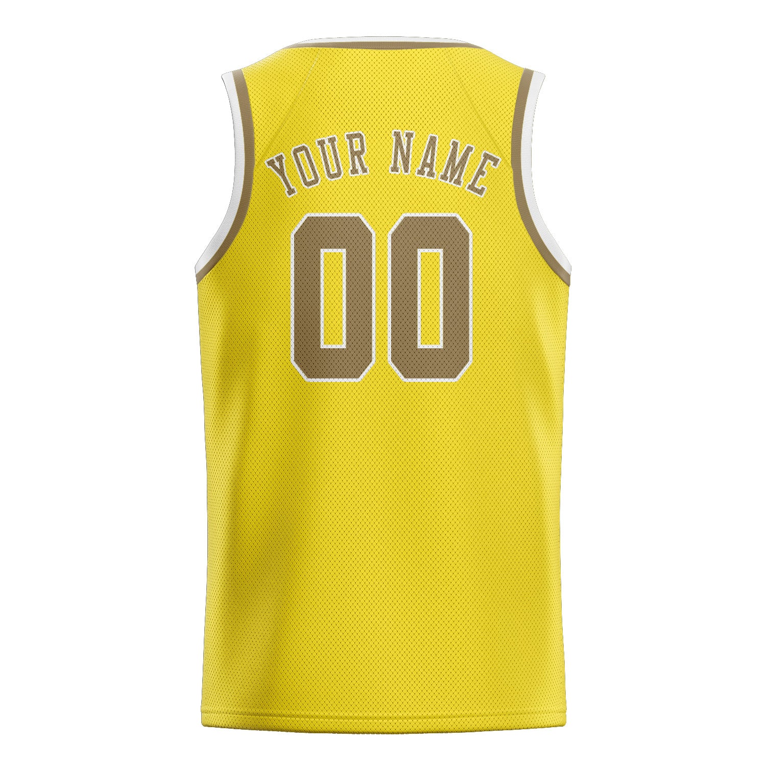 Maillot de basketball personnalisé jaune clair kaki clair