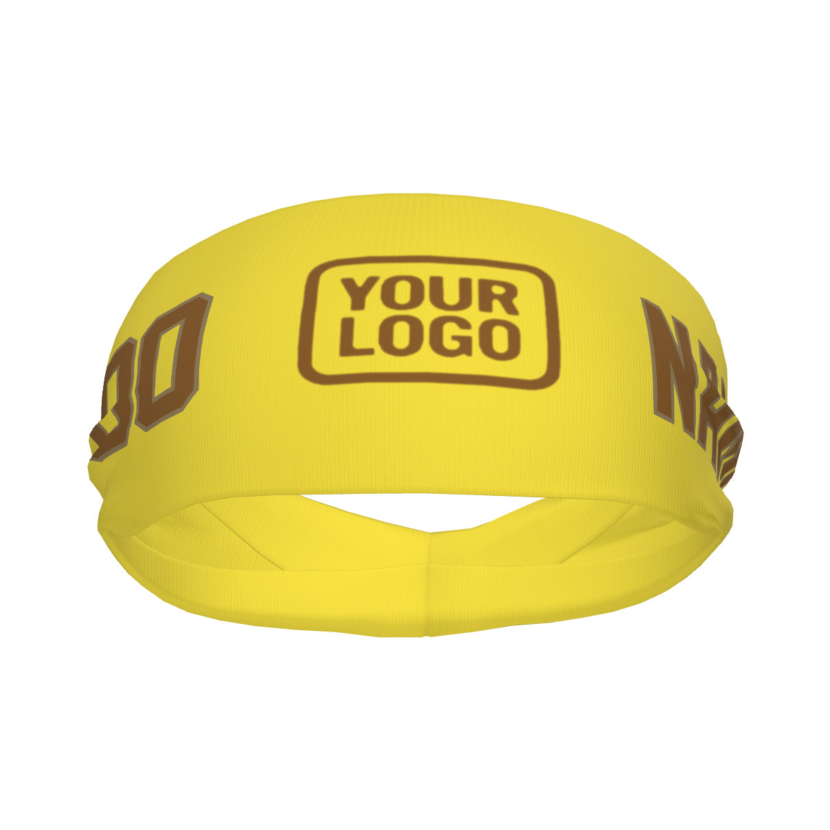 Bandeau de sport kaki jaune clair personnalisé