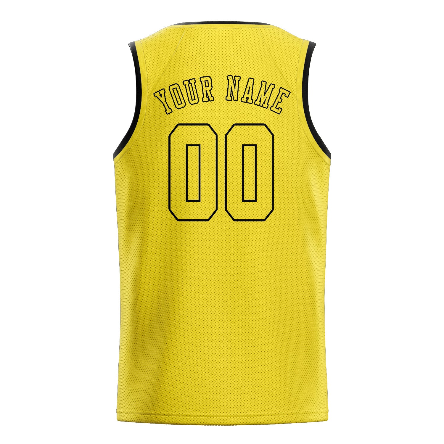 Maillot de basketball jaune clair personnalisé