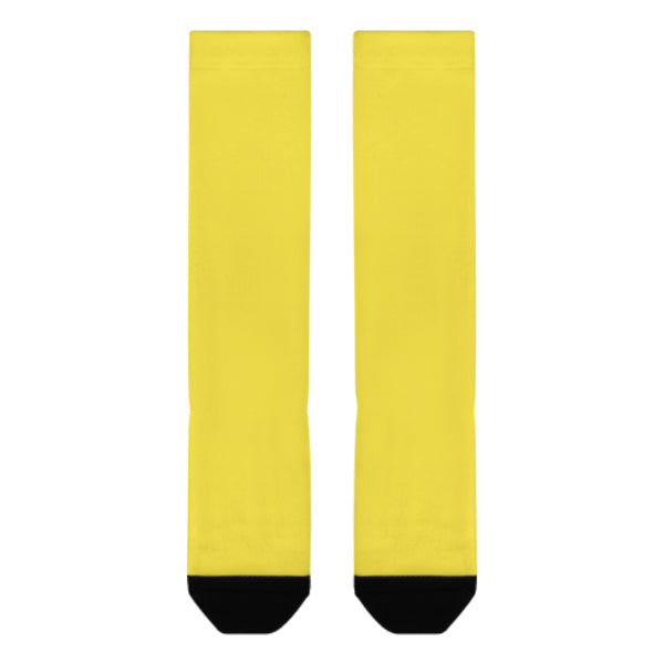 Custom Light Yellow Light Yellow Knee-High Sock