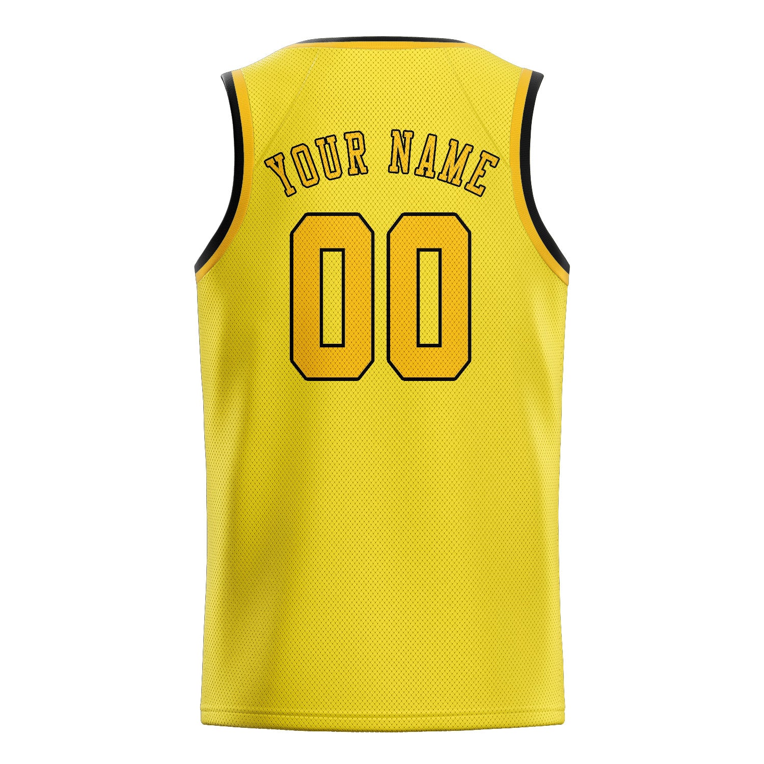 Maillot de basketball personnalisé jaune clair et or