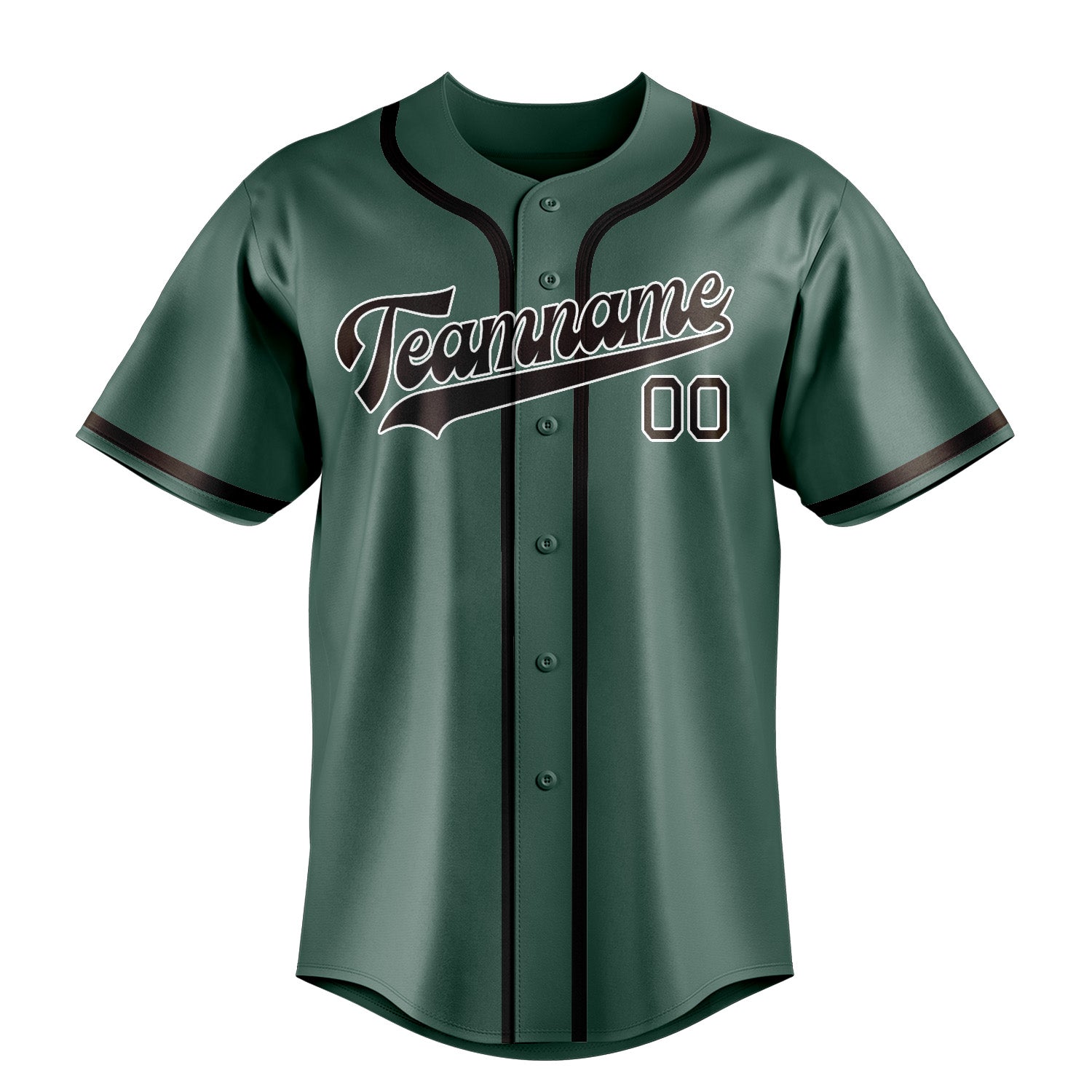 Maillot de baseball personnalisé bleu vert marron