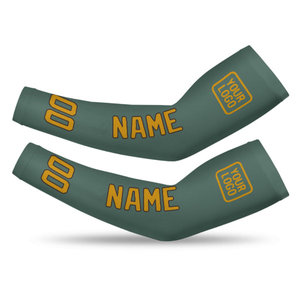Manchon de bras personnalisé bleu vert jaune