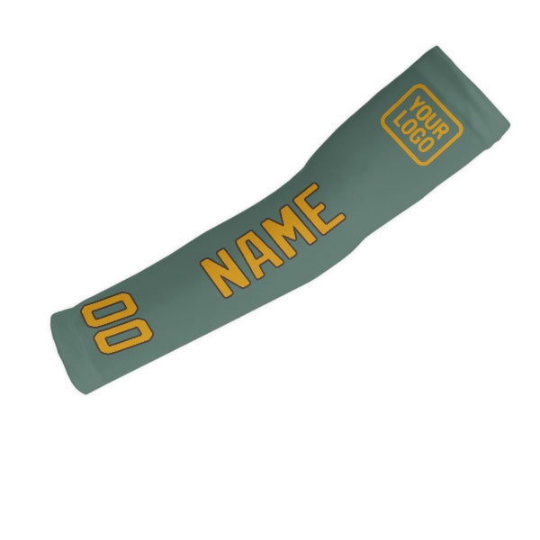 Manchon de bras personnalisé bleu vert jaune