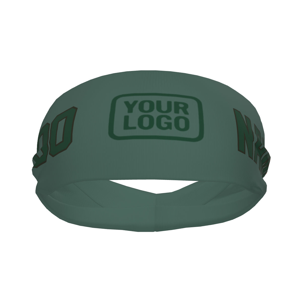 Bandeau de sport personnalisé bleu-vert