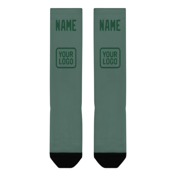 Chaussettes hautes personnalisées bleues et vertes