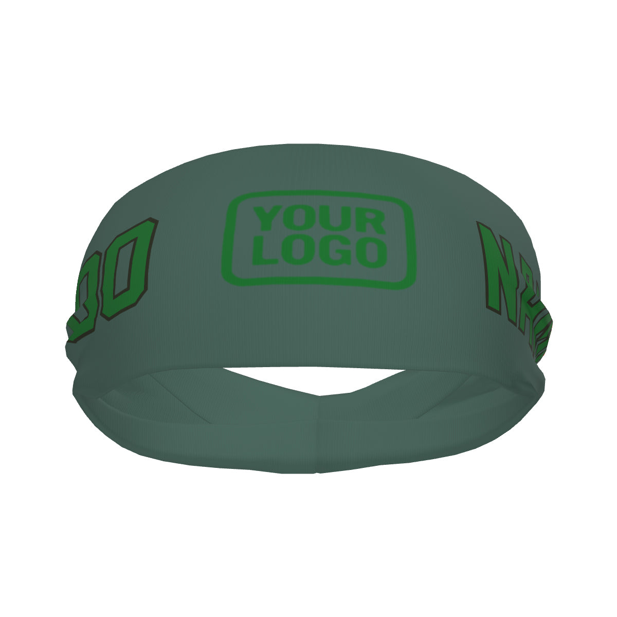 Bandeau de sport personnalisé bleu-vert émeraude