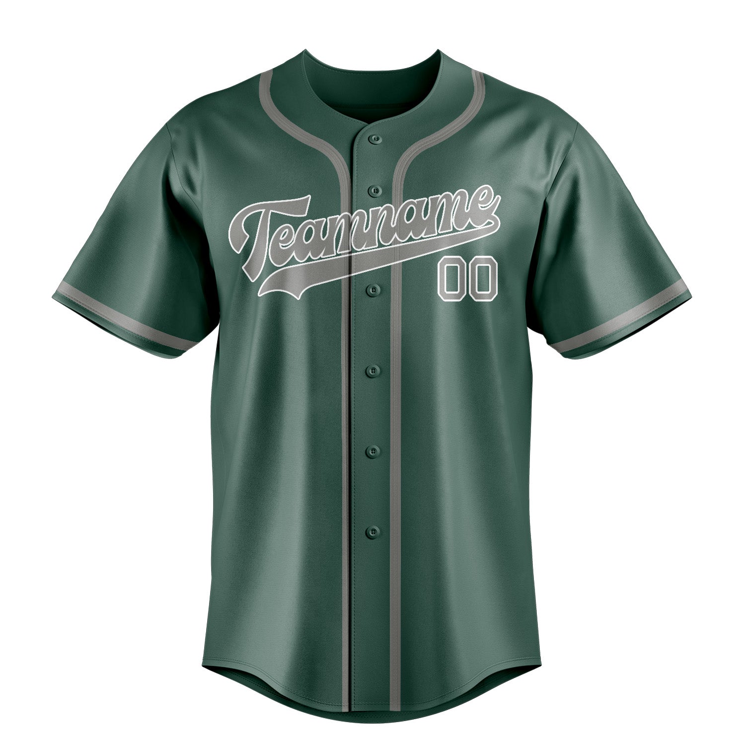 Maillot de baseball personnalisé bleu, vert et gris