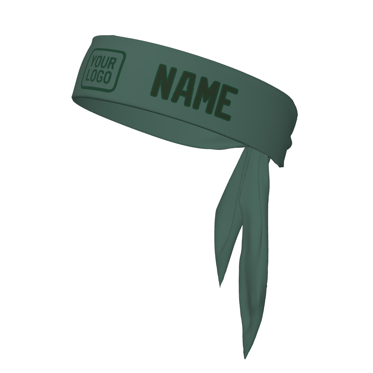 Bandeau personnalisé bleu-vert/vert foncé