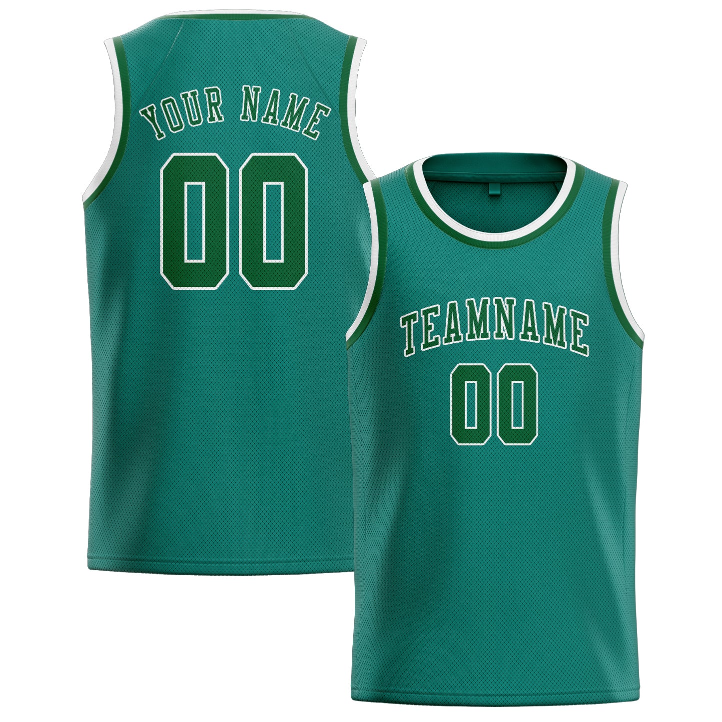 Maillot de basketball personnalisé bleu-vert