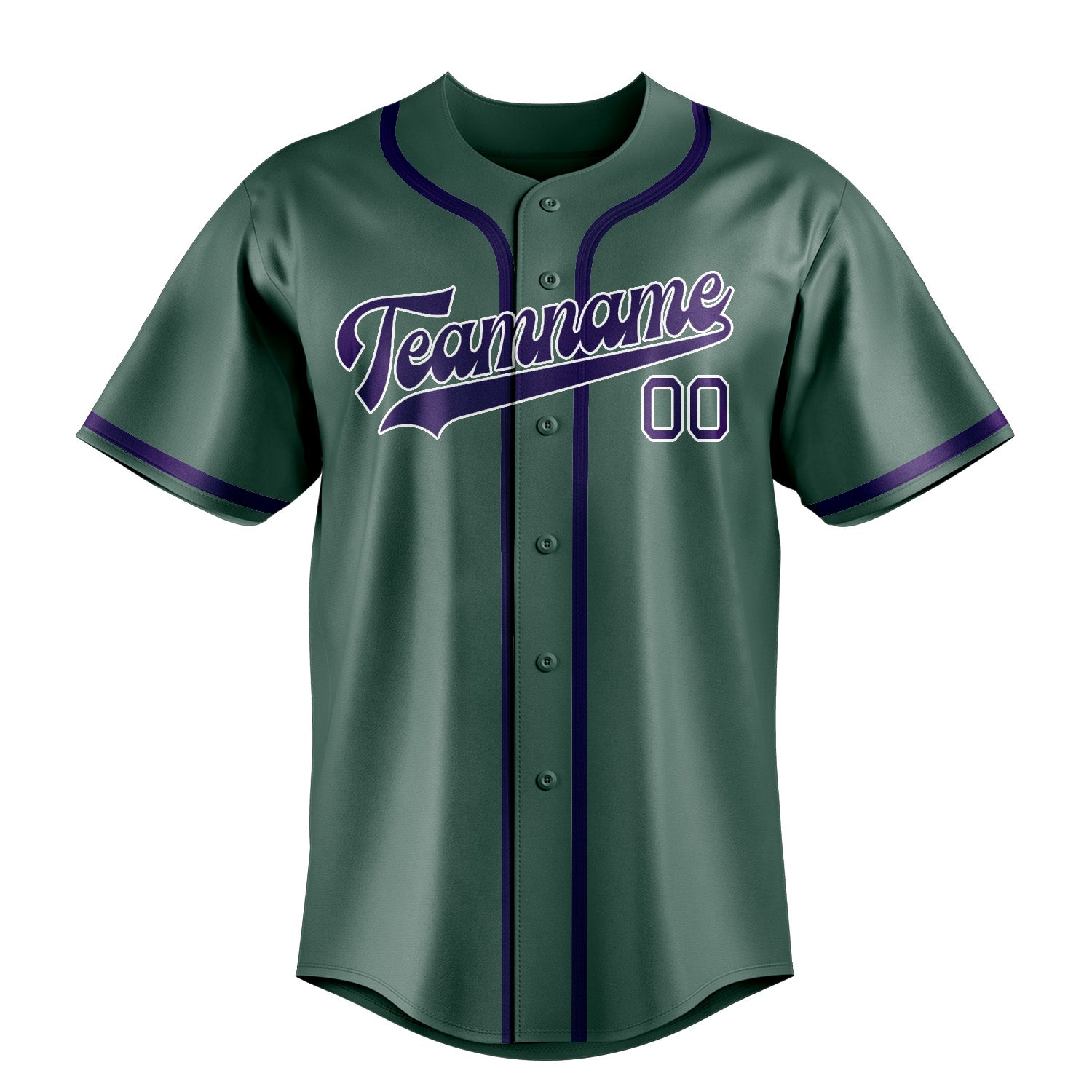 Maillot de baseball personnalisé bleu, vert et violet