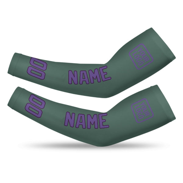 Manchon de bras personnalisé bleu-vert violet clair
