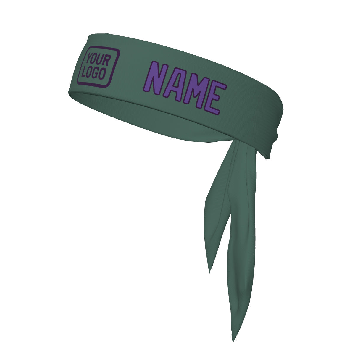 Bandeau personnalisé bleu-vert-violet clair