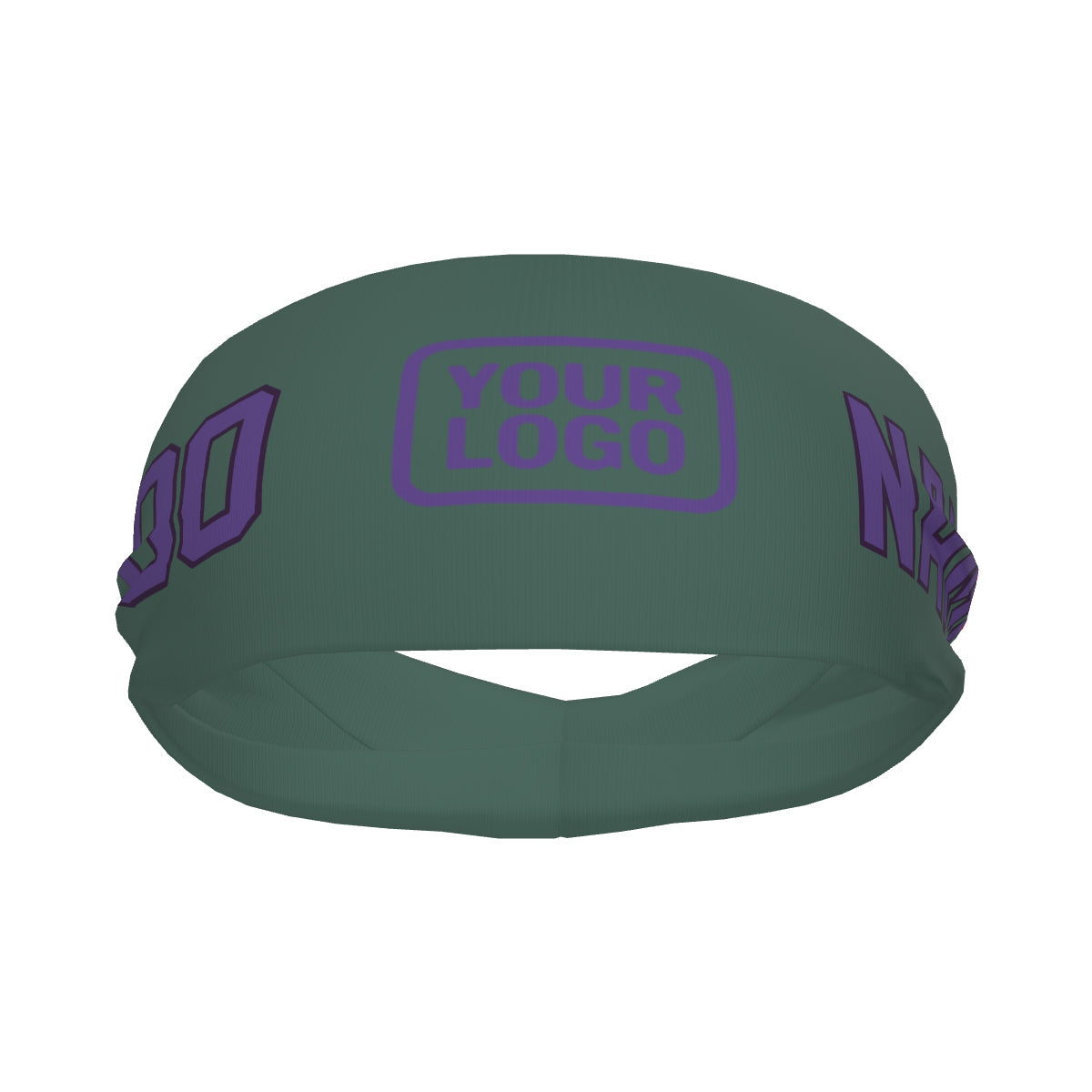 Bandeau de sport personnalisé bleu-vert/violet clair
