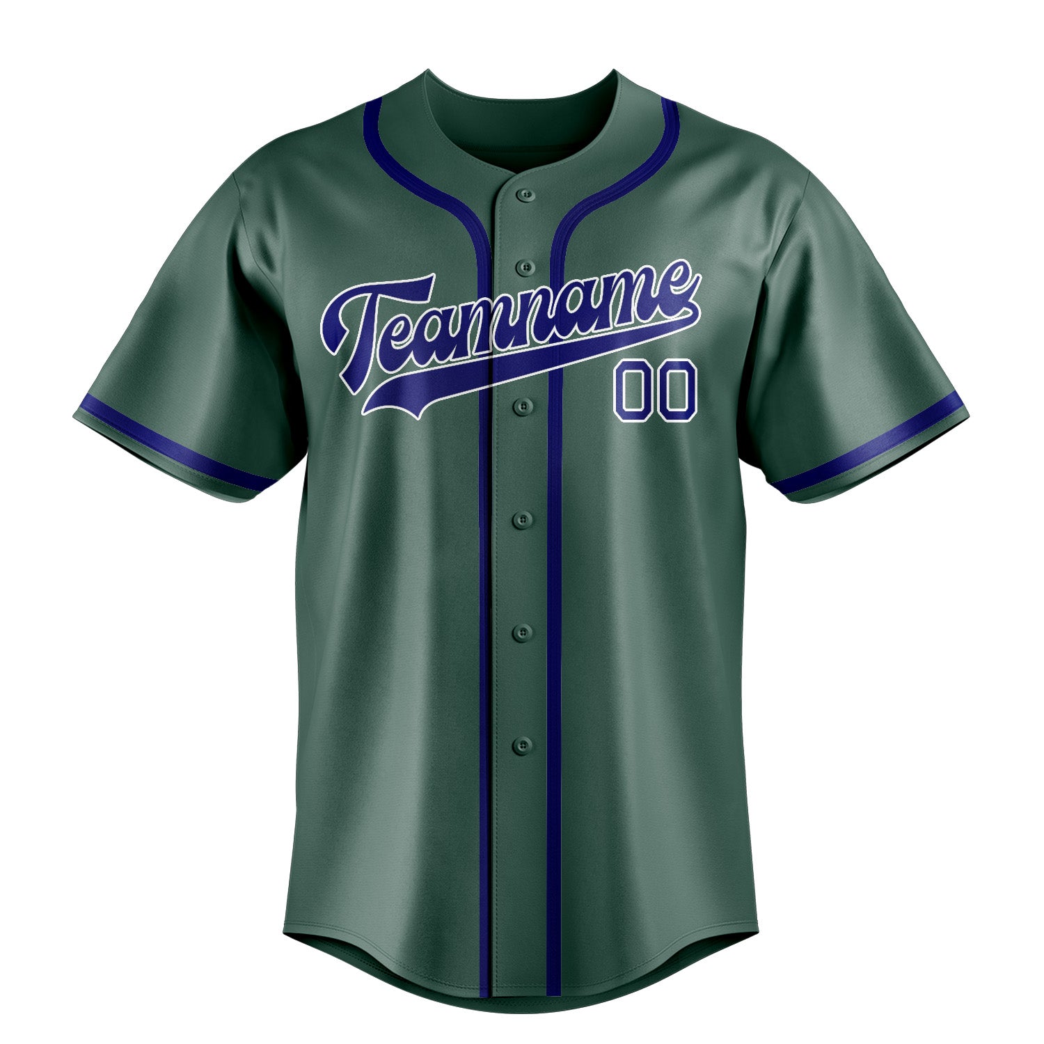 Maillot de baseball personnalisé bleu ciel vert vert
