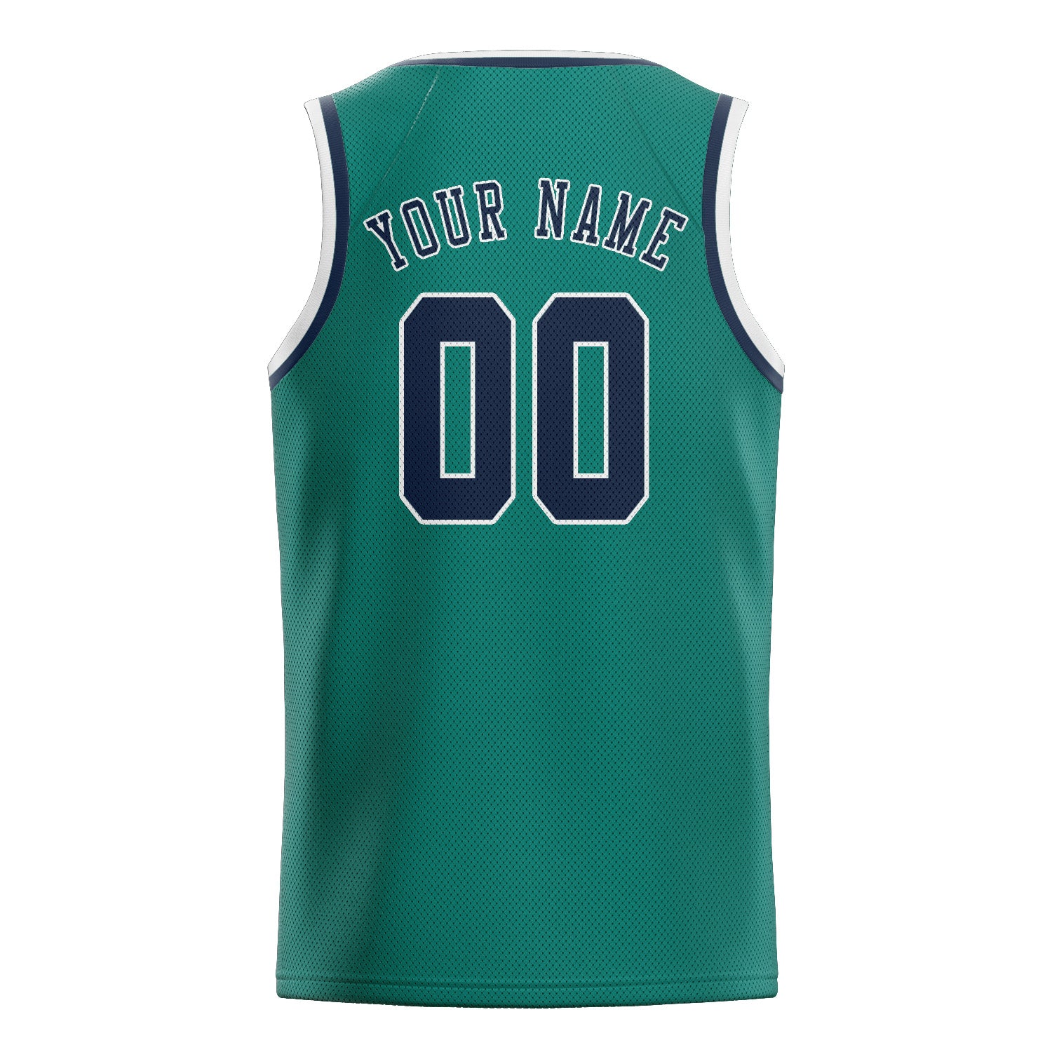 Maillot de basketball personnalisé bleu-vert-bleu
