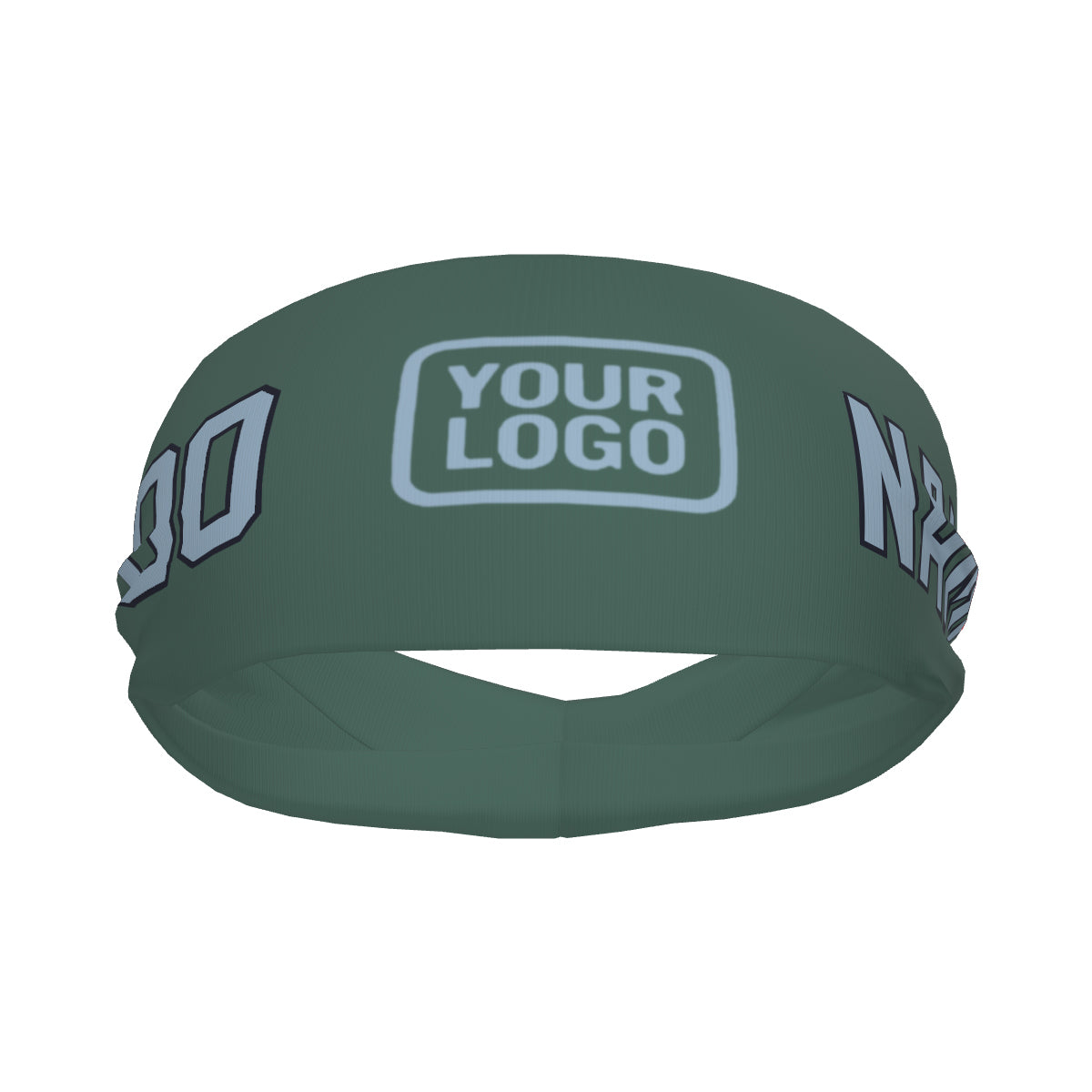Bandeau de sport personnalisé bleu-vert/bleu clair
