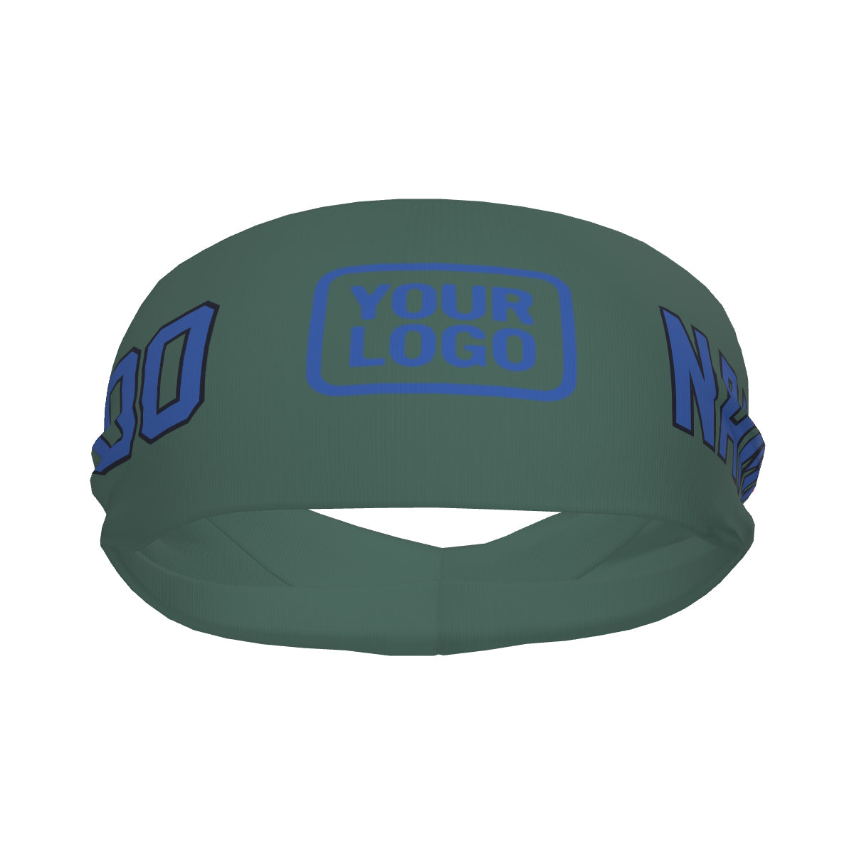 Bandeau de sport personnalisé bleu-vert/bleu ciel