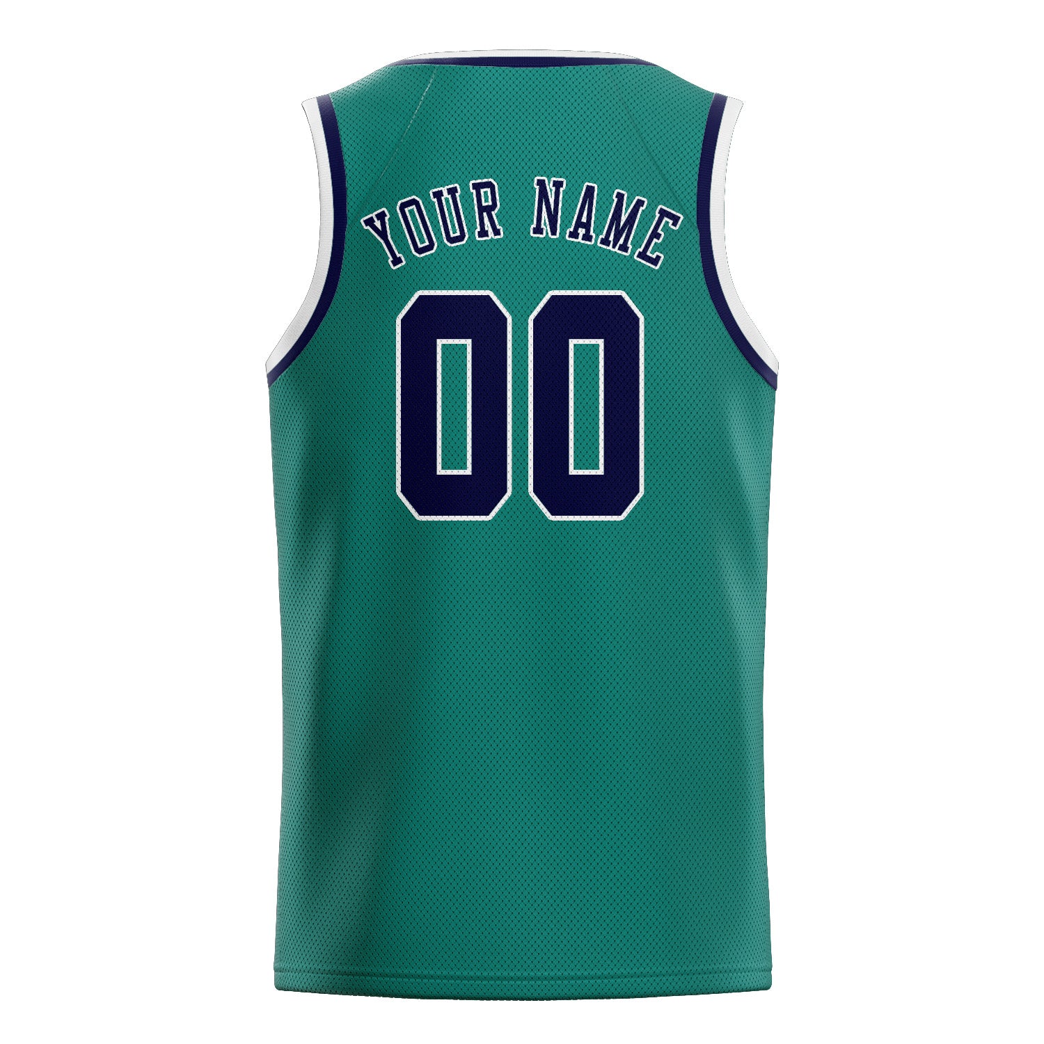 Maillot de basketball personnalisé bleu, vert et marine