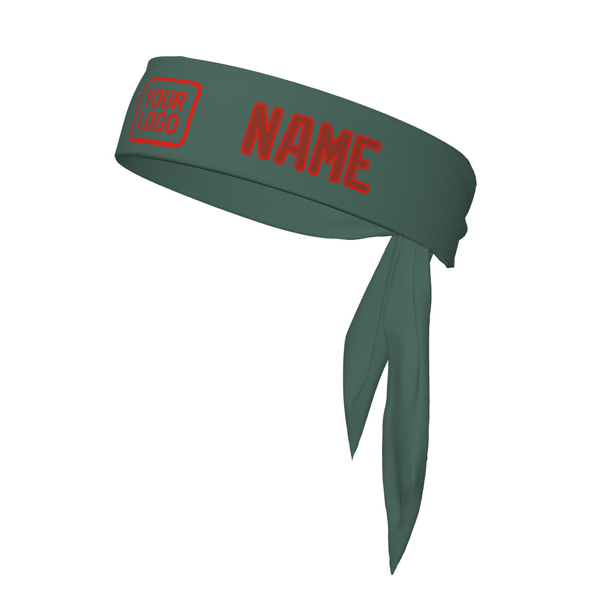 Bandeau personnalisé bleu vert corail rouge