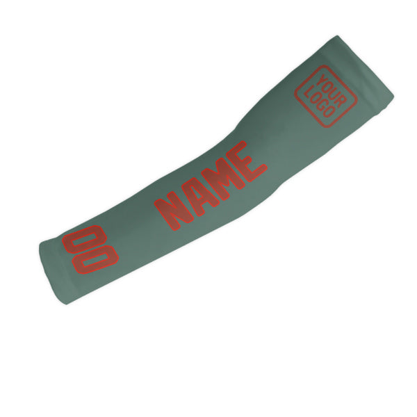 Manchon de bras personnalisé bleu-vert corail-rouge