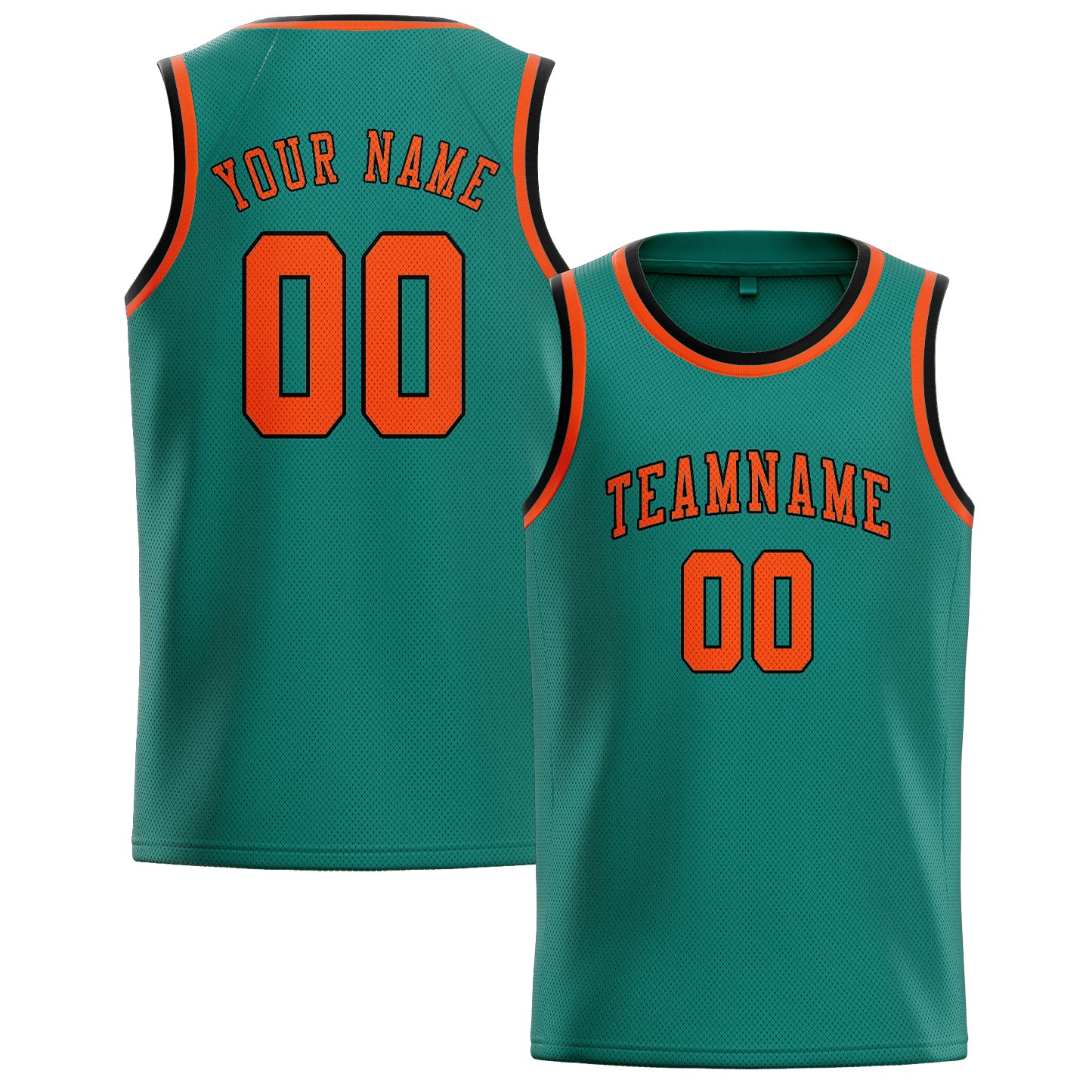 Maillot de basketball personnalisé bleu vert orange rouge