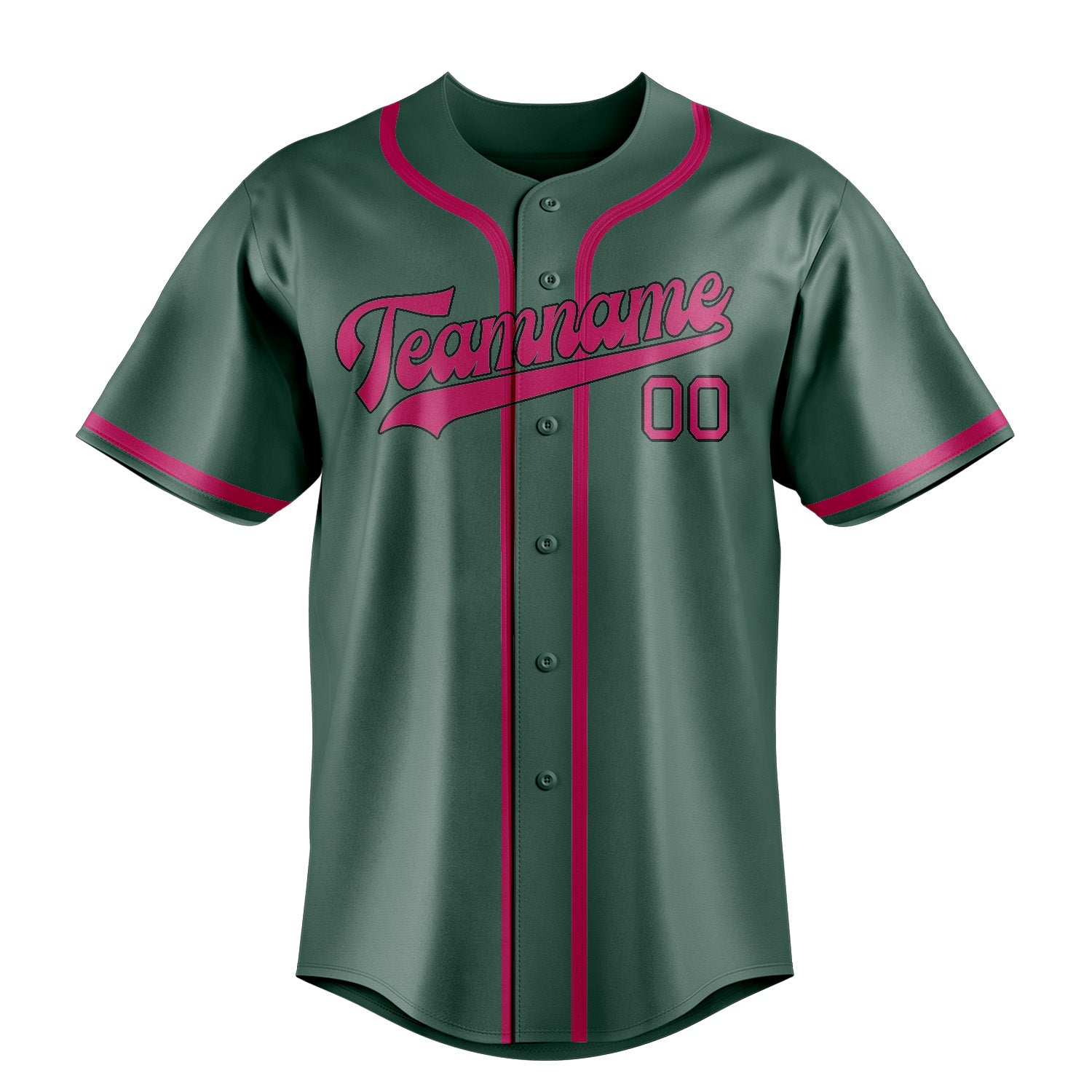 Maillot de baseball personnalisé bleu vert rose