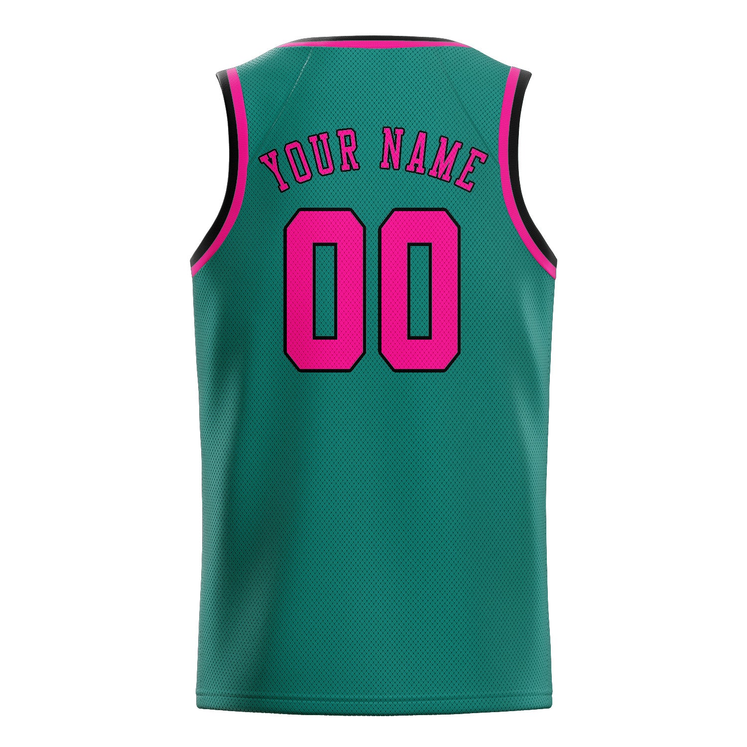 Maillot de basketball personnalisé bleu, vert et rose