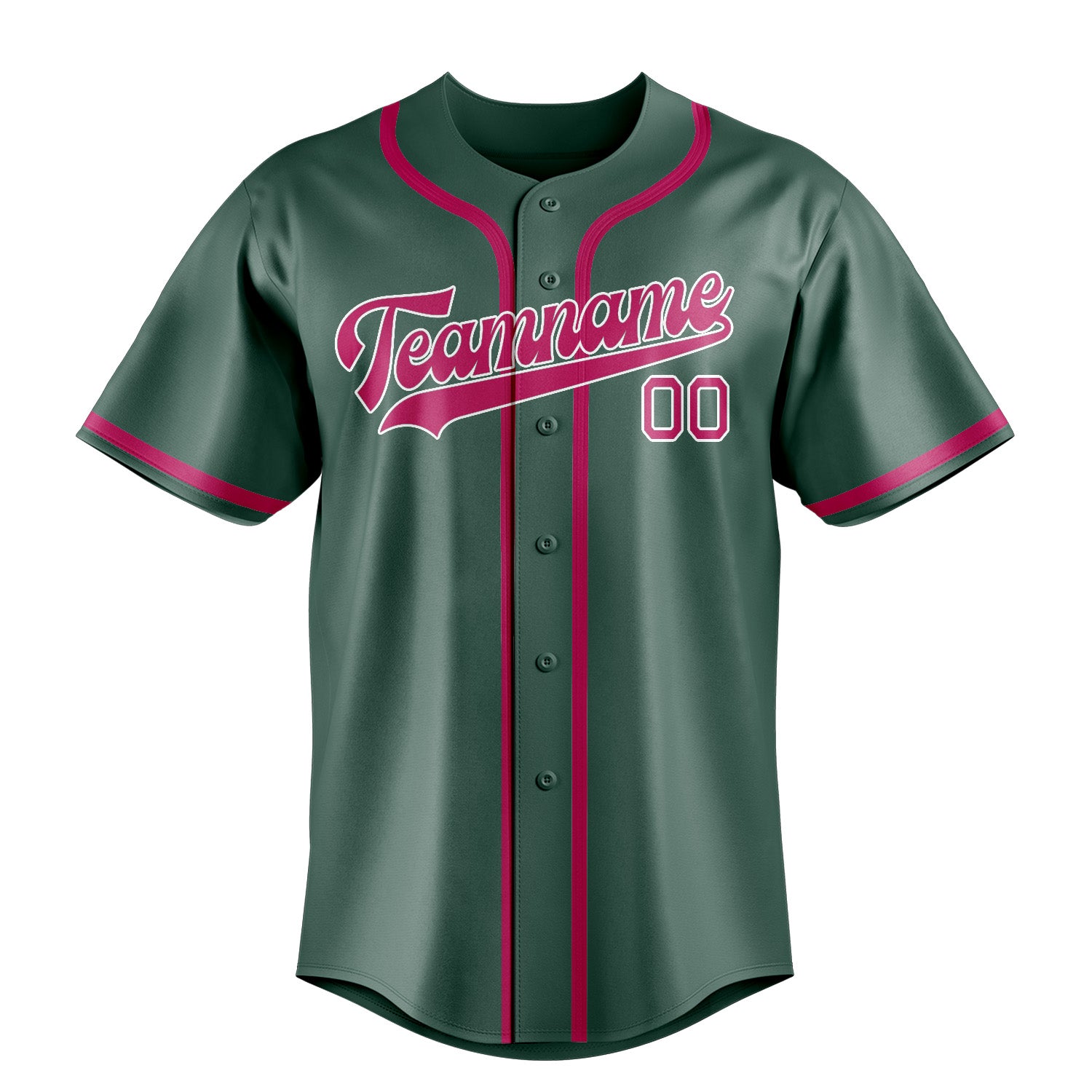 Maillot de baseball personnalisé bleu vert rose