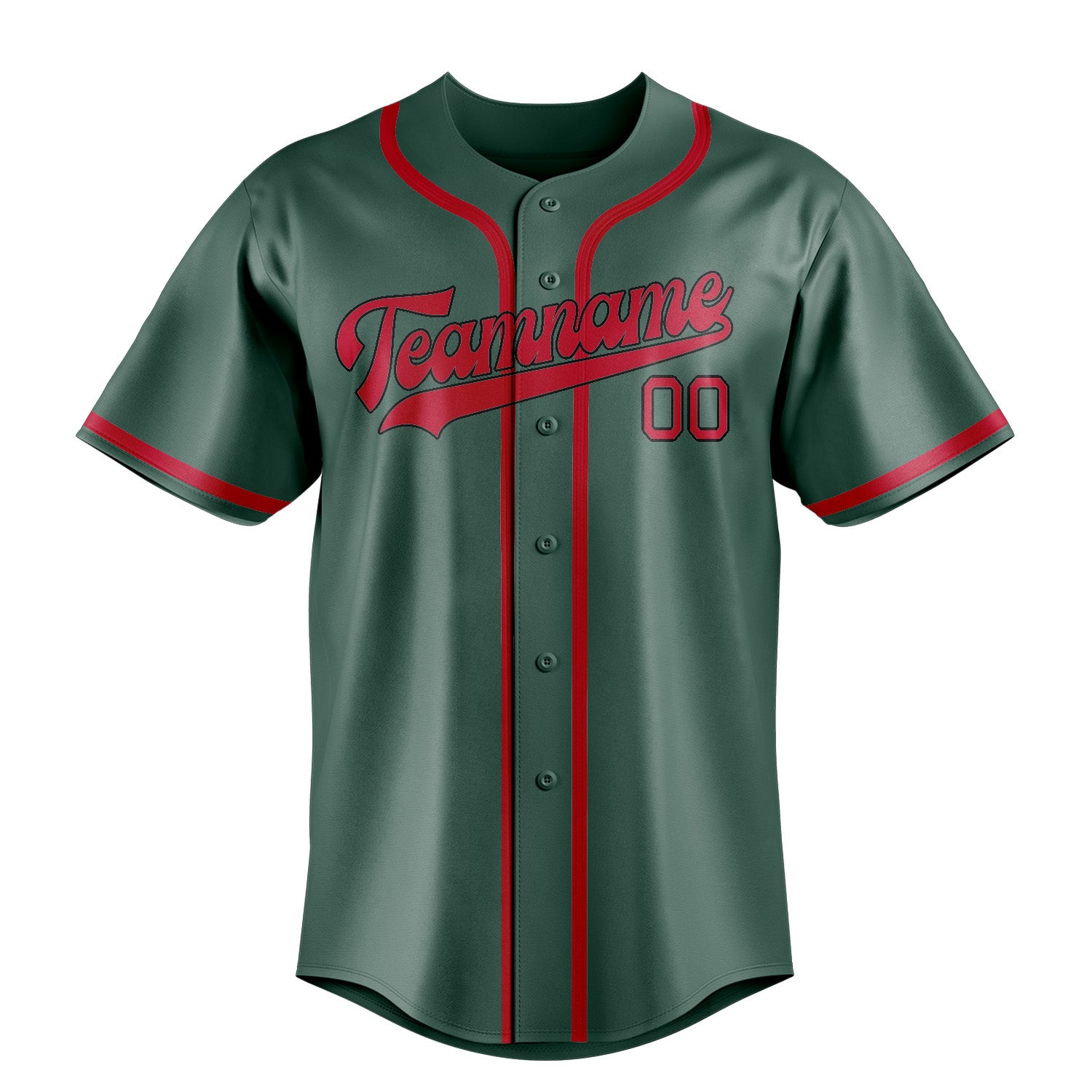 Maillot de baseball personnalisé bleu, vert et rouge