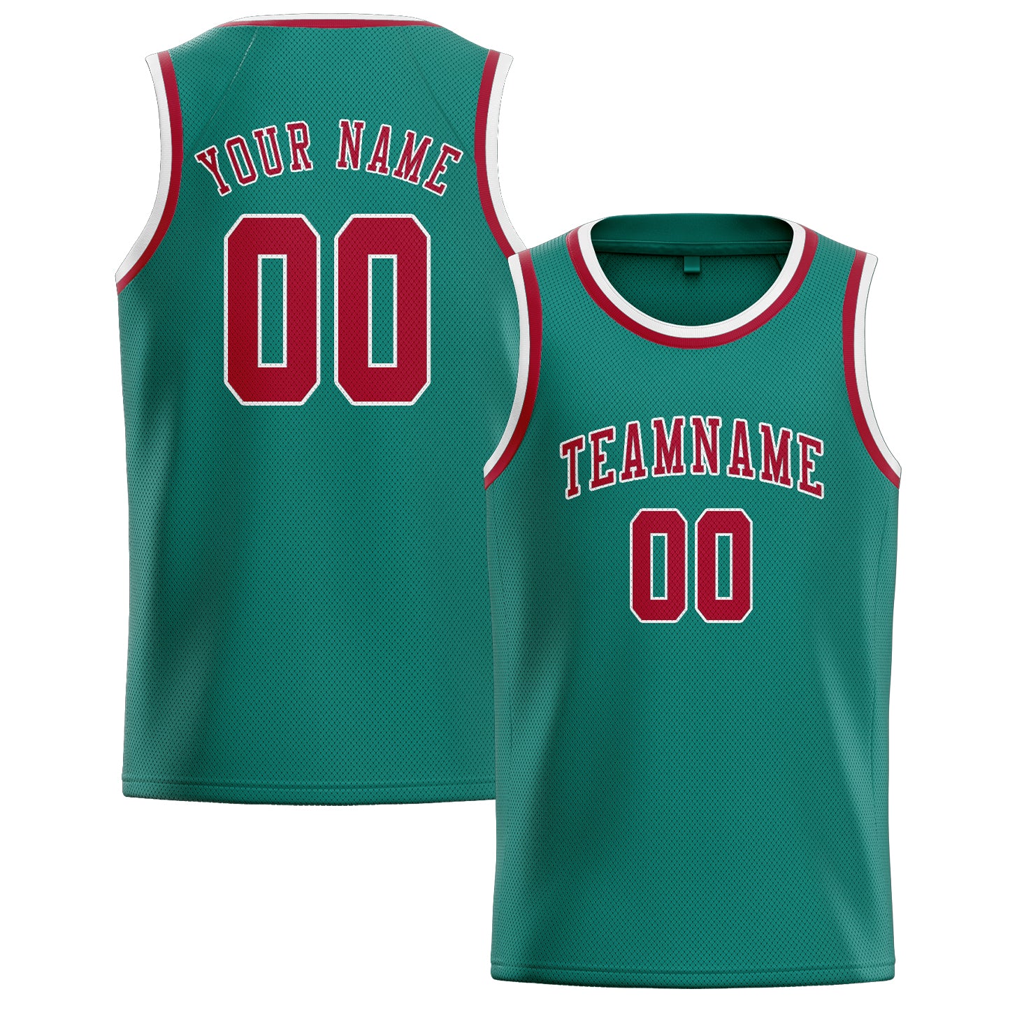 Maillot de basketball personnalisé bleu, vert et rouge