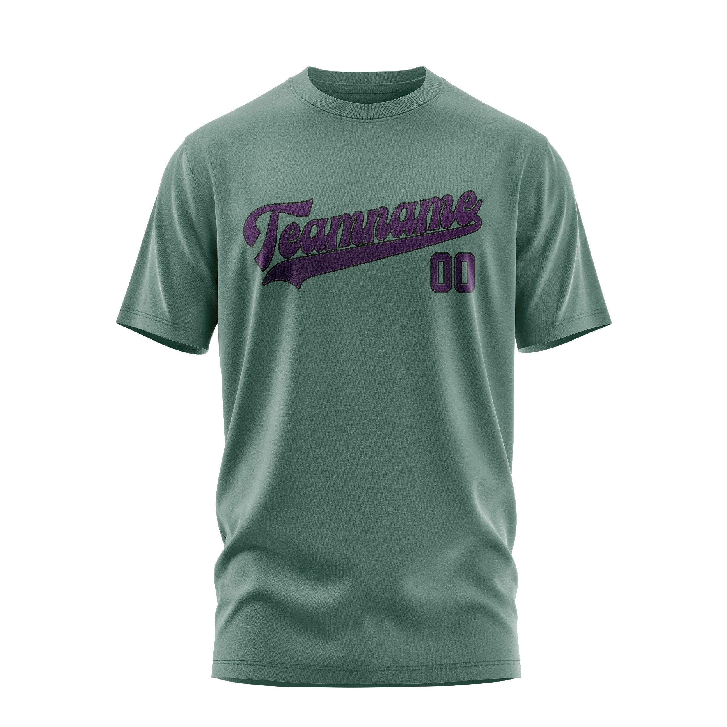 T-shirt personnalisé bleu vert violet