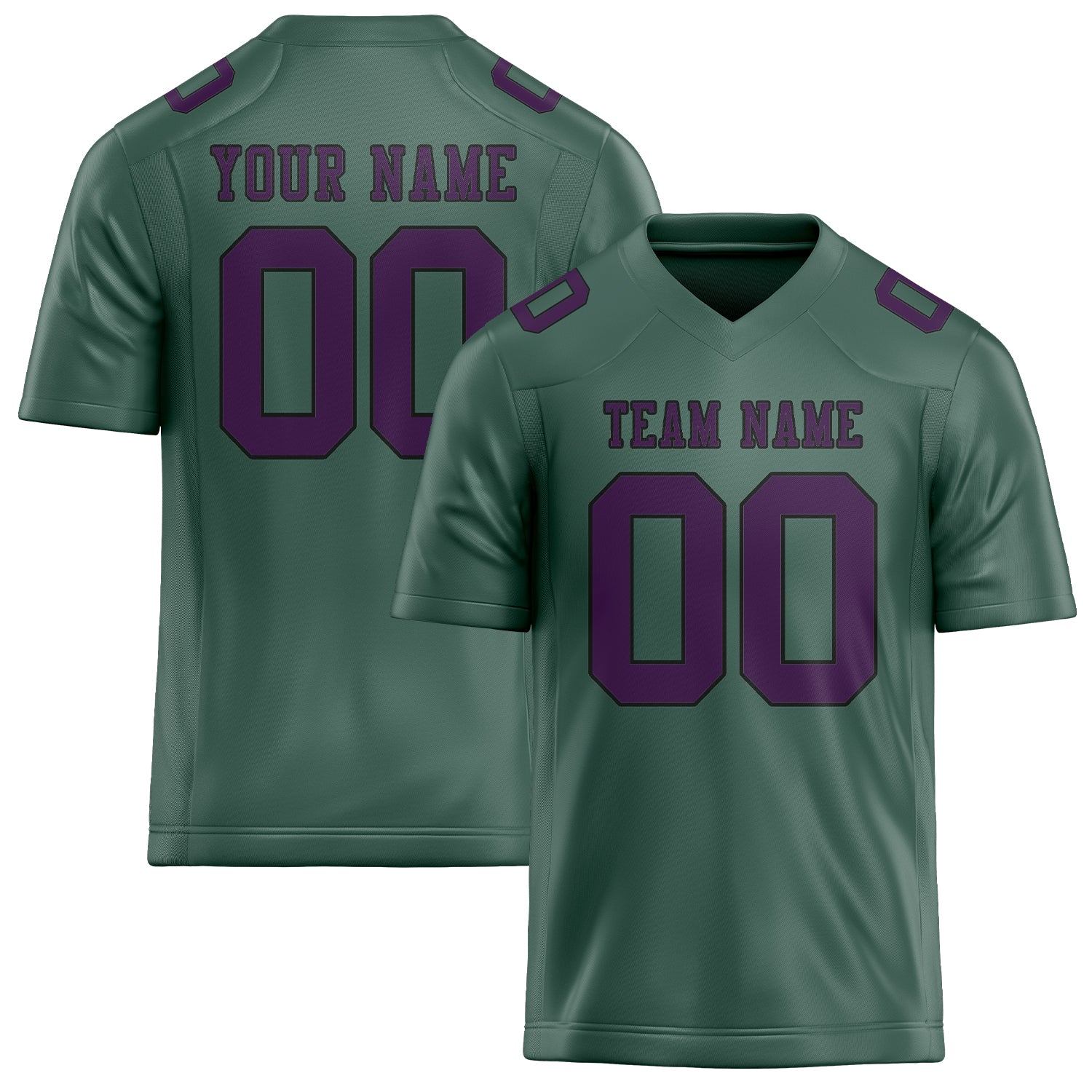 Custom Blue Green Purple Football Jersey