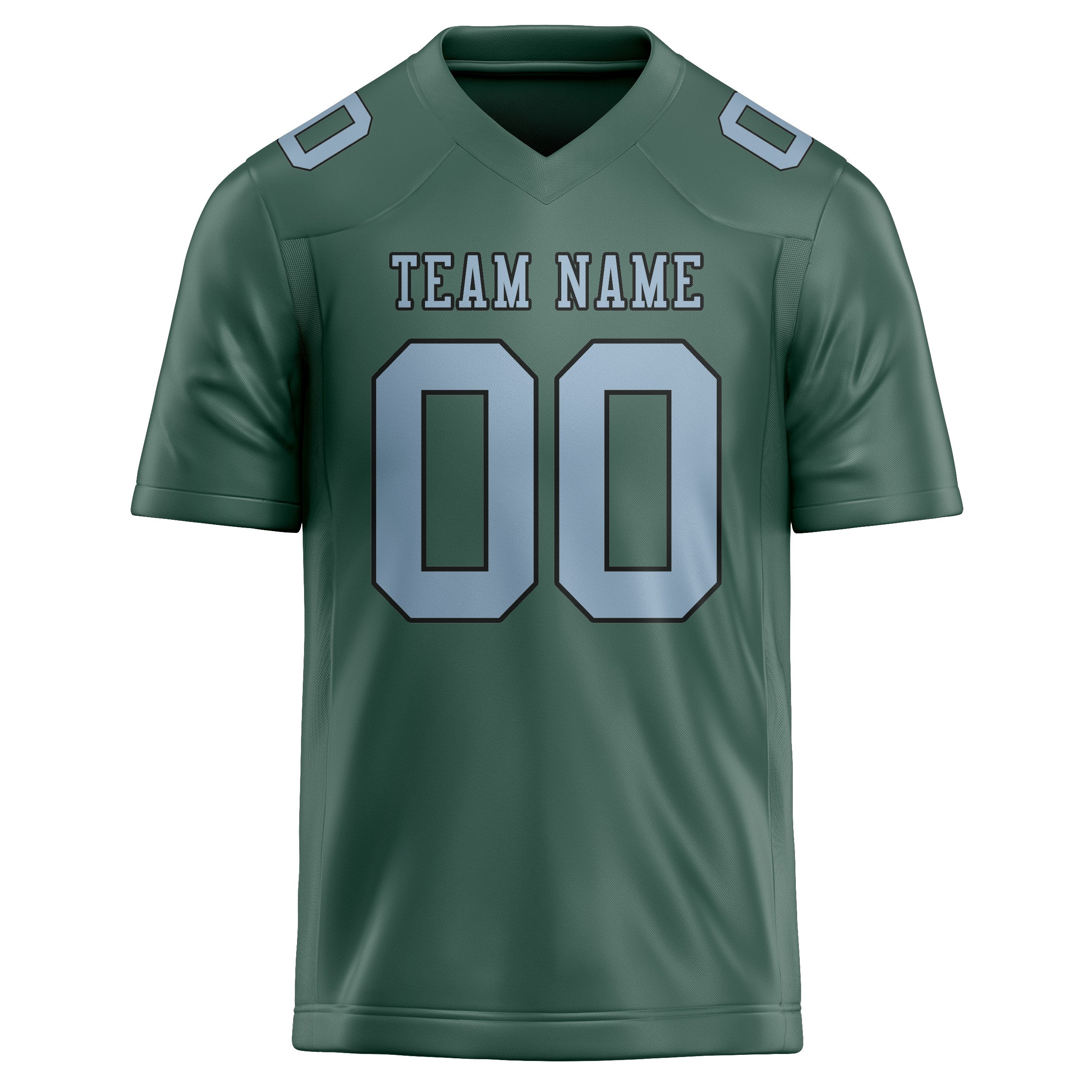 Custom Blue Green Light Blue Football Jersey