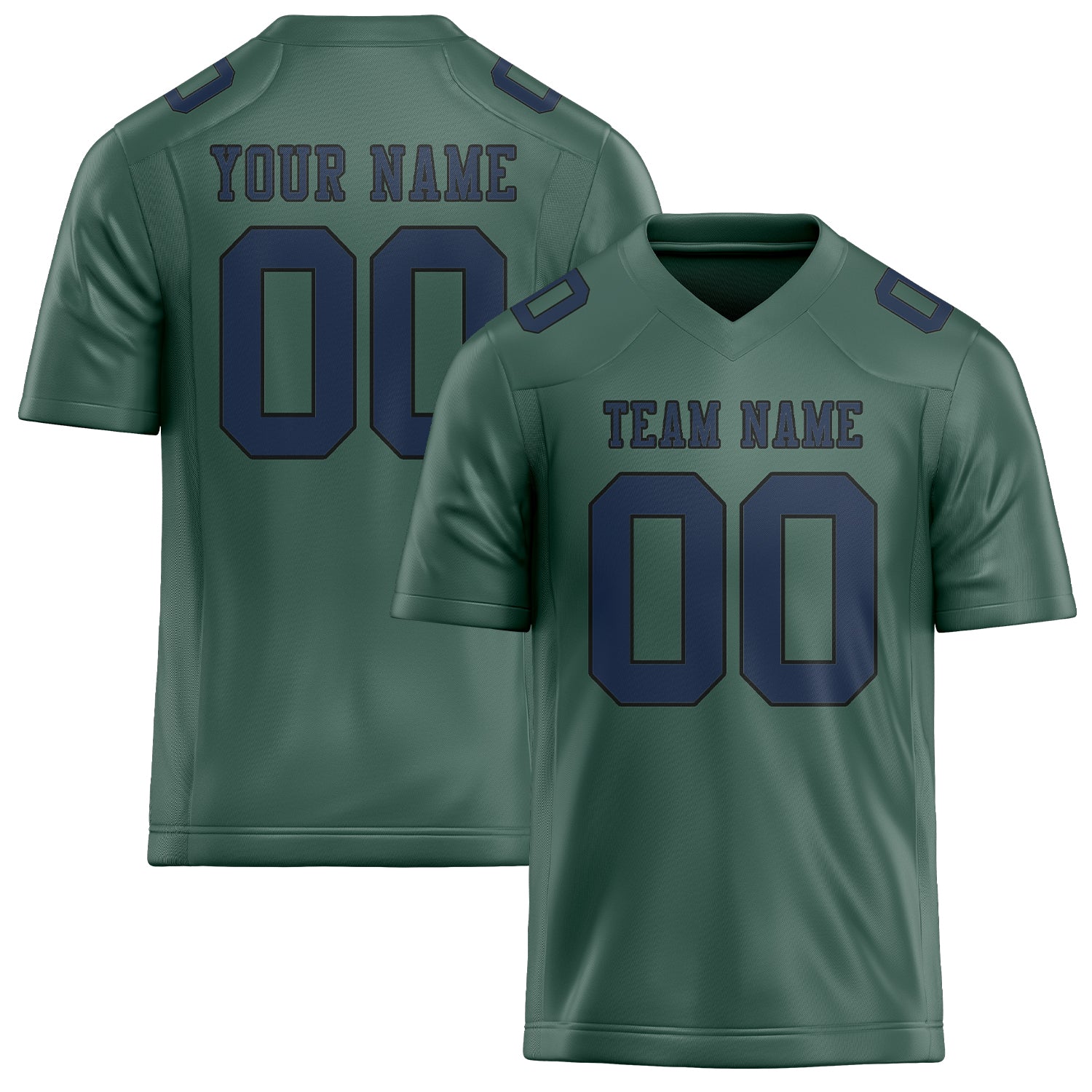 Custom Blue Green Blue Football Jersey