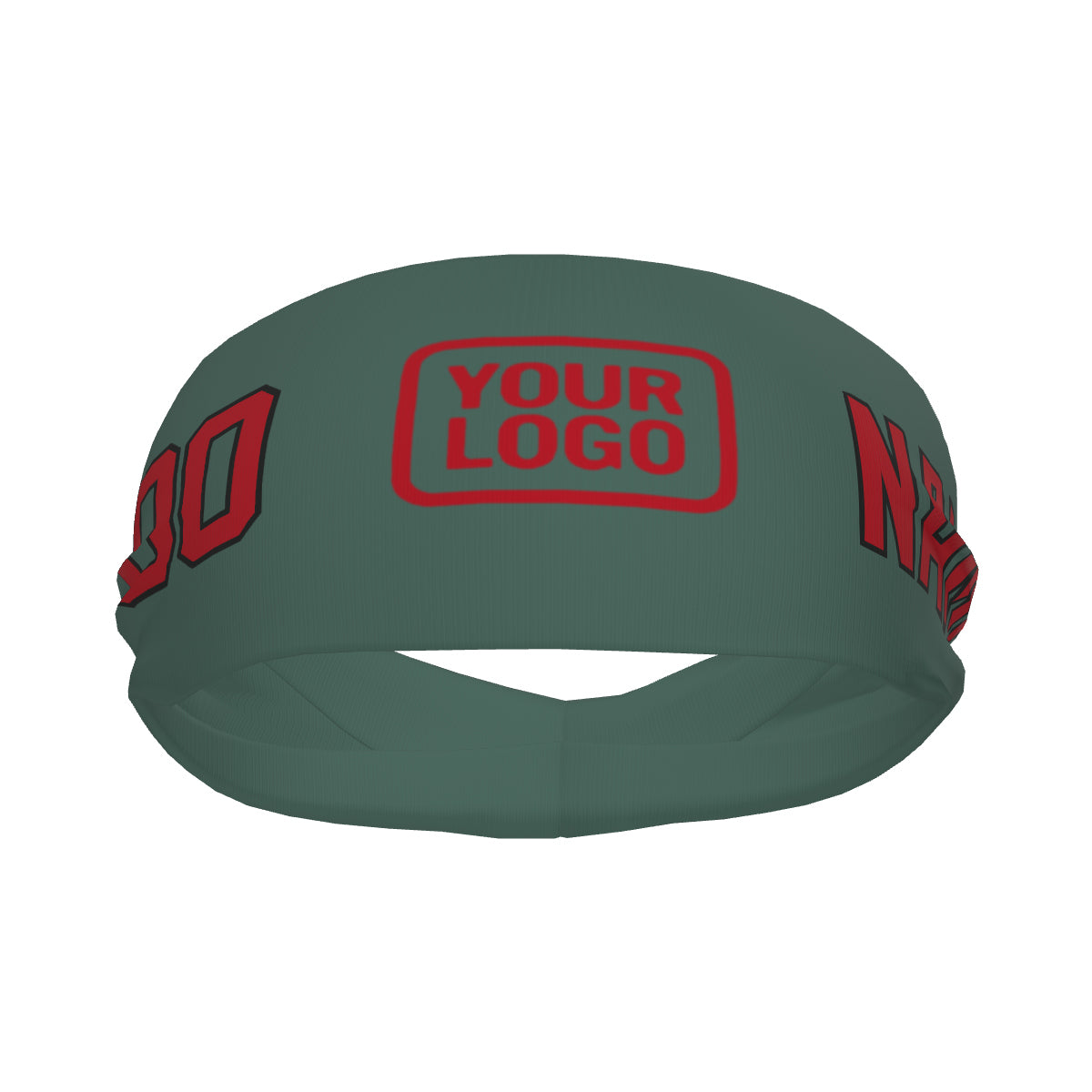 Bandeau de sport personnalisé bleu, vert et rouge