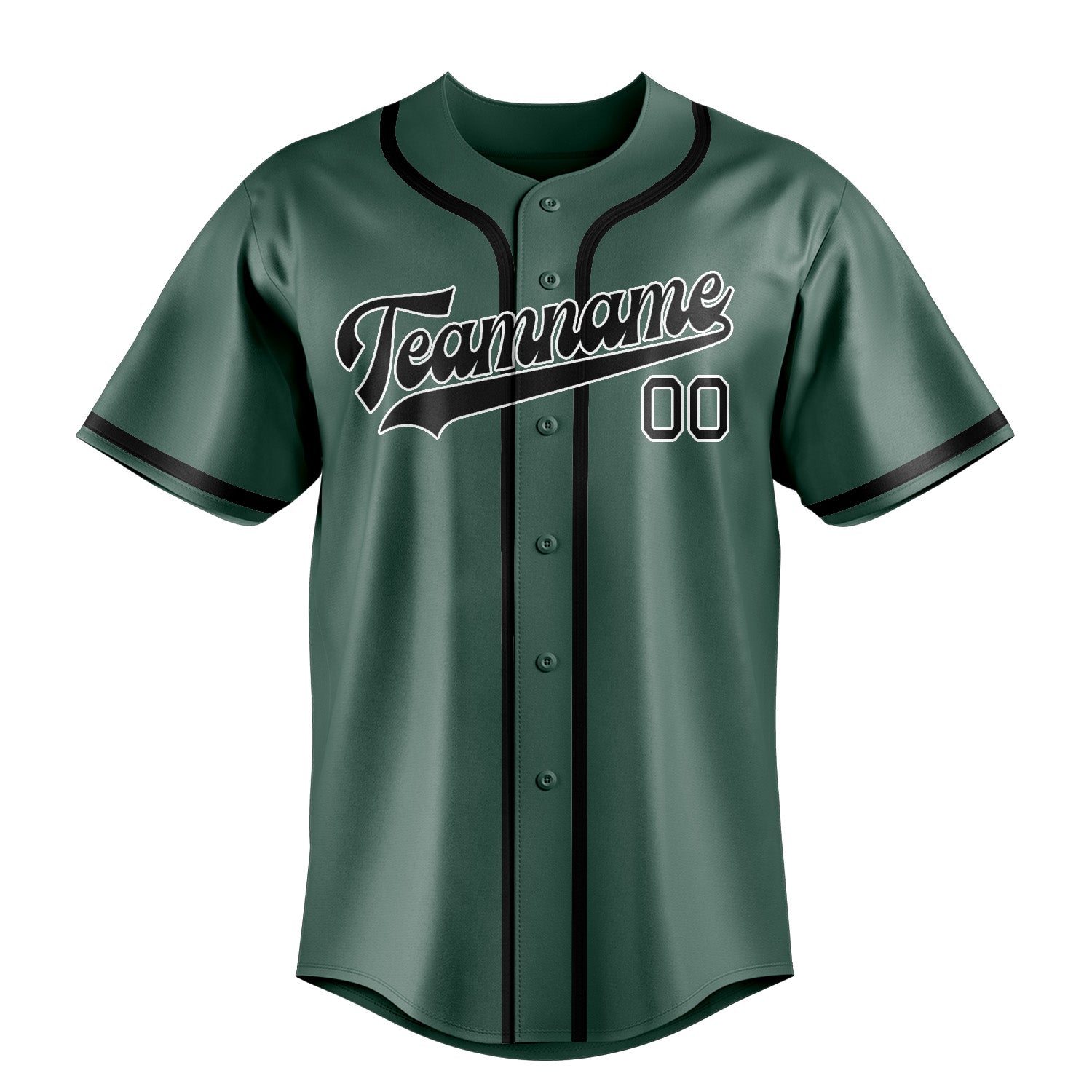 Maillot de baseball personnalisé bleu, vert et noir