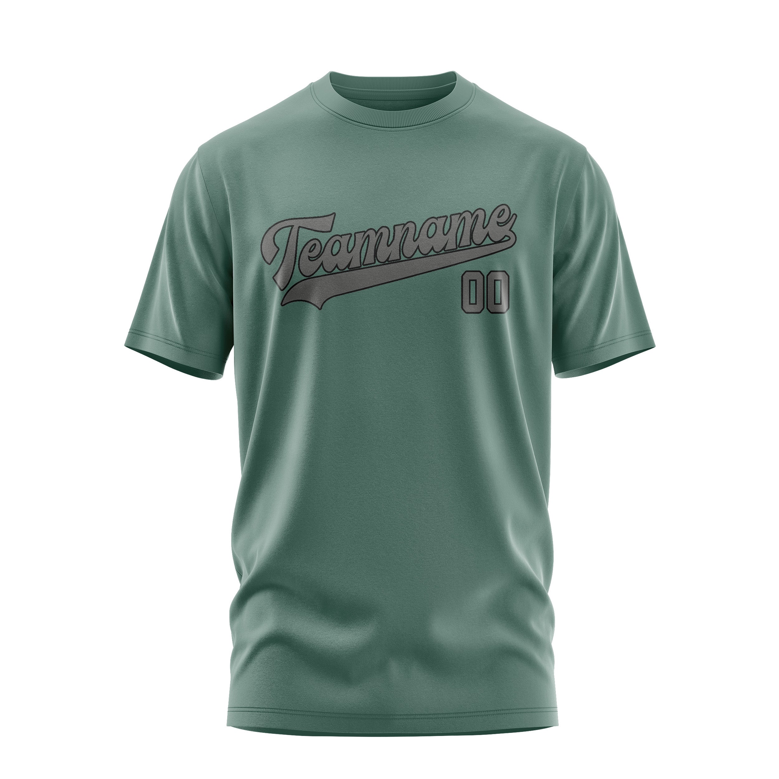 T-shirt personnalisé bleu vert gris foncé