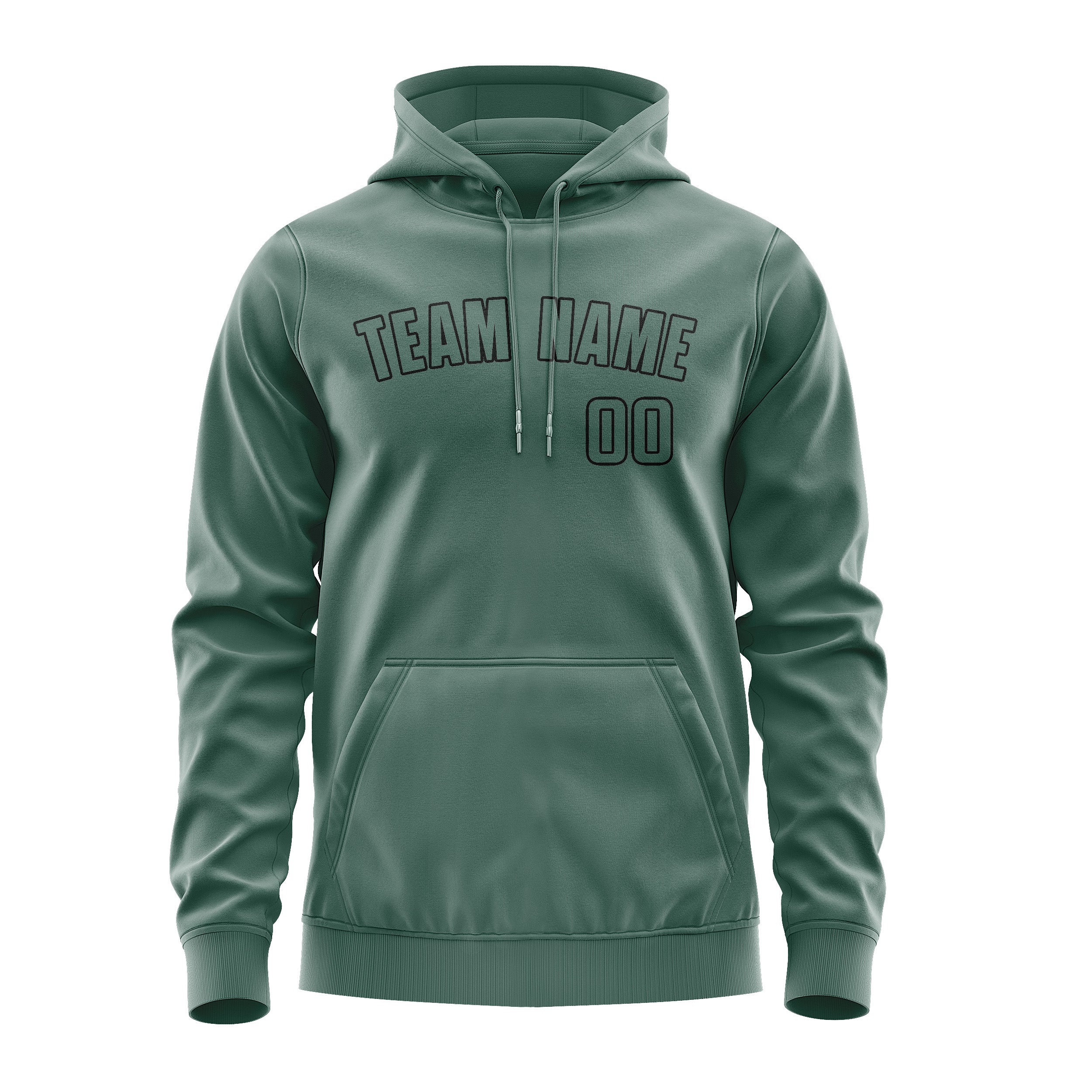 Sweat à capuche personnalisé bleu-vert 
