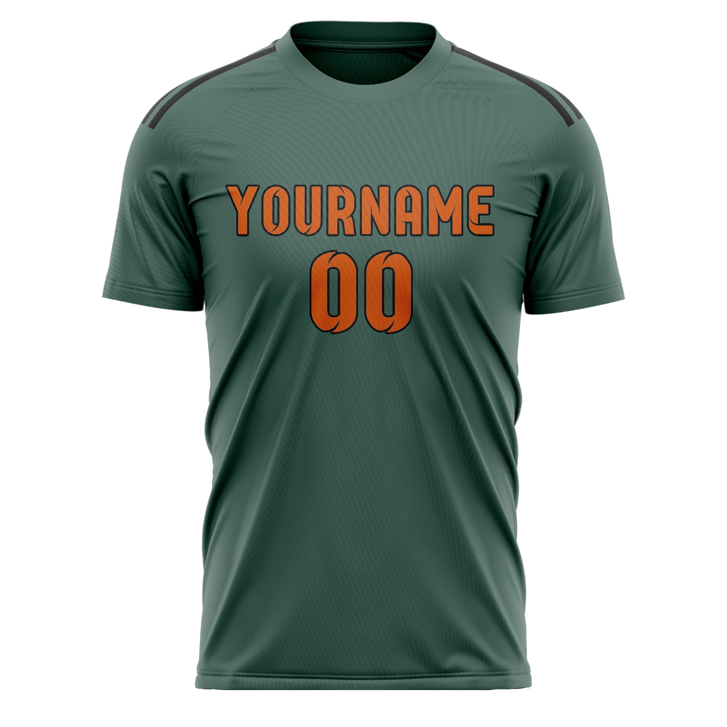 Maillot de football personnalisé bleu vert orange