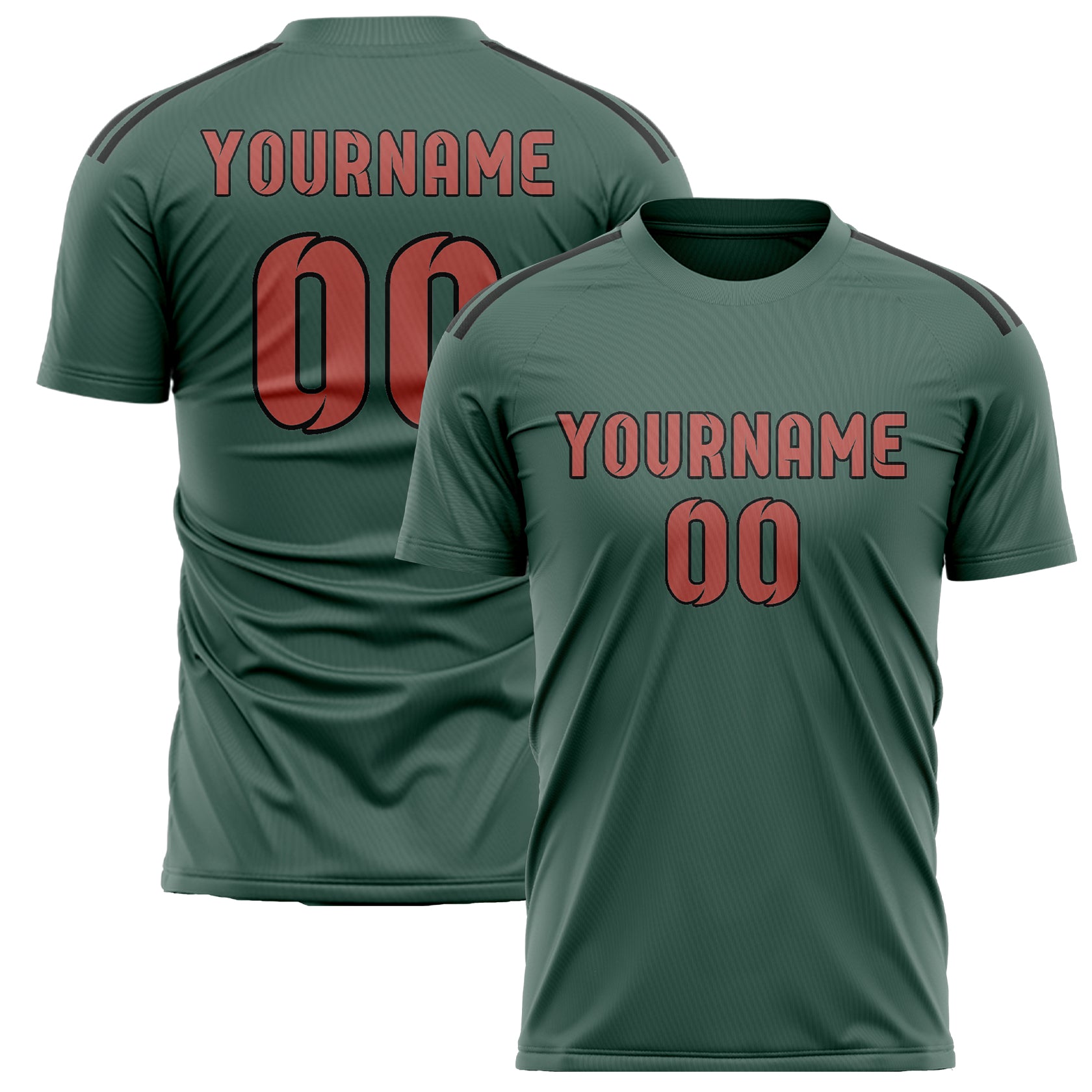 Maillot de football personnalisé bleu-vert rose cuivré