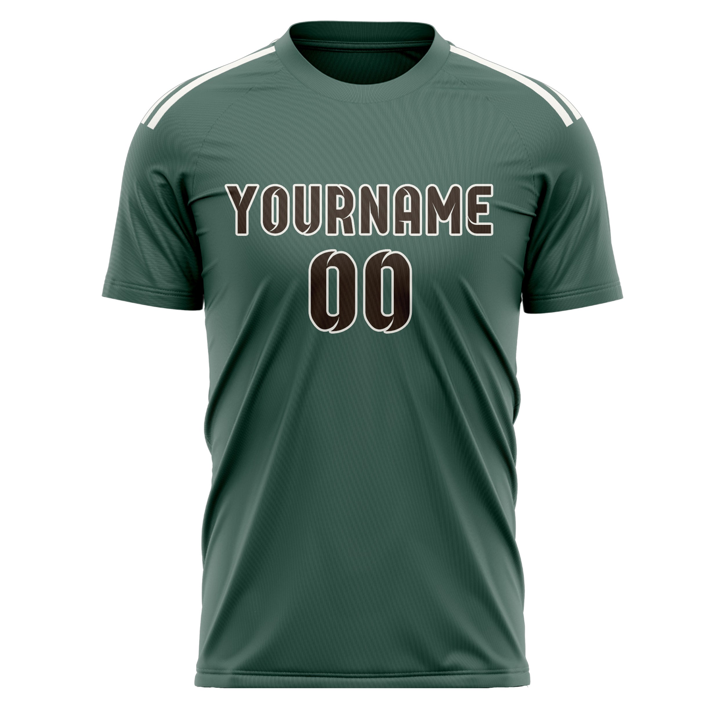 Maillot de football personnalisé bleu vert marron