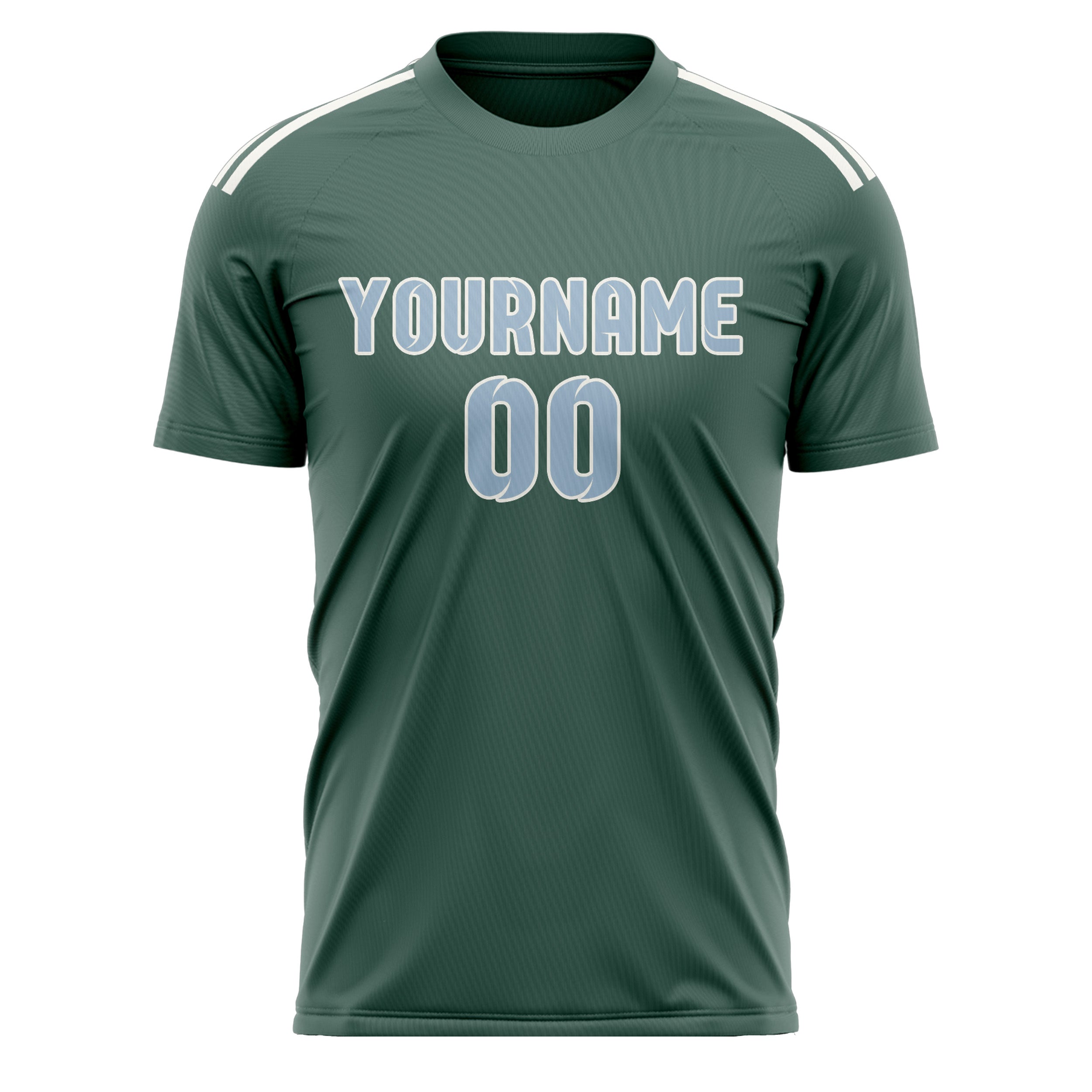 Maillot de football personnalisé bleu-vert bleu clair