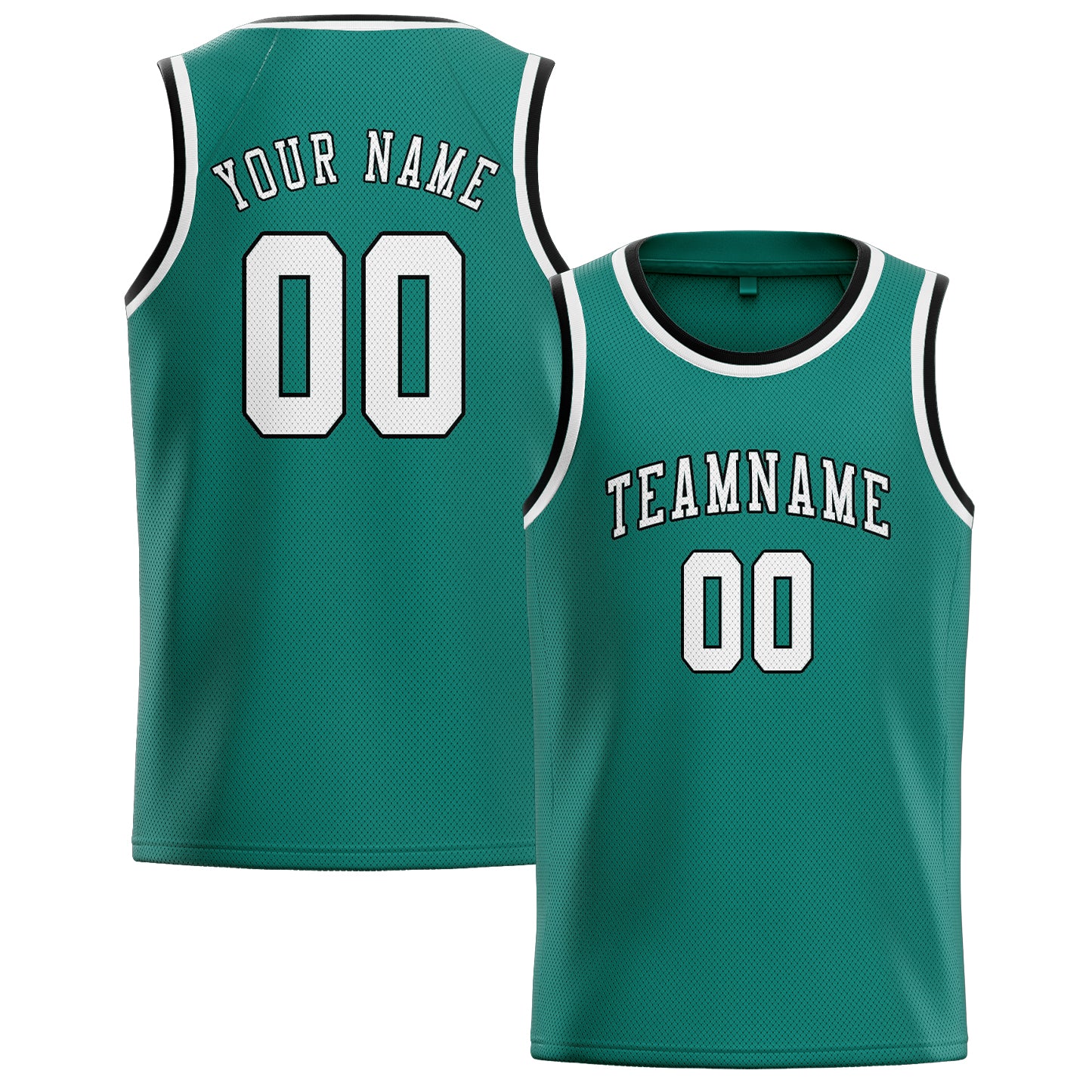 Maillot de basketball personnalisé bleu, vert et blanc