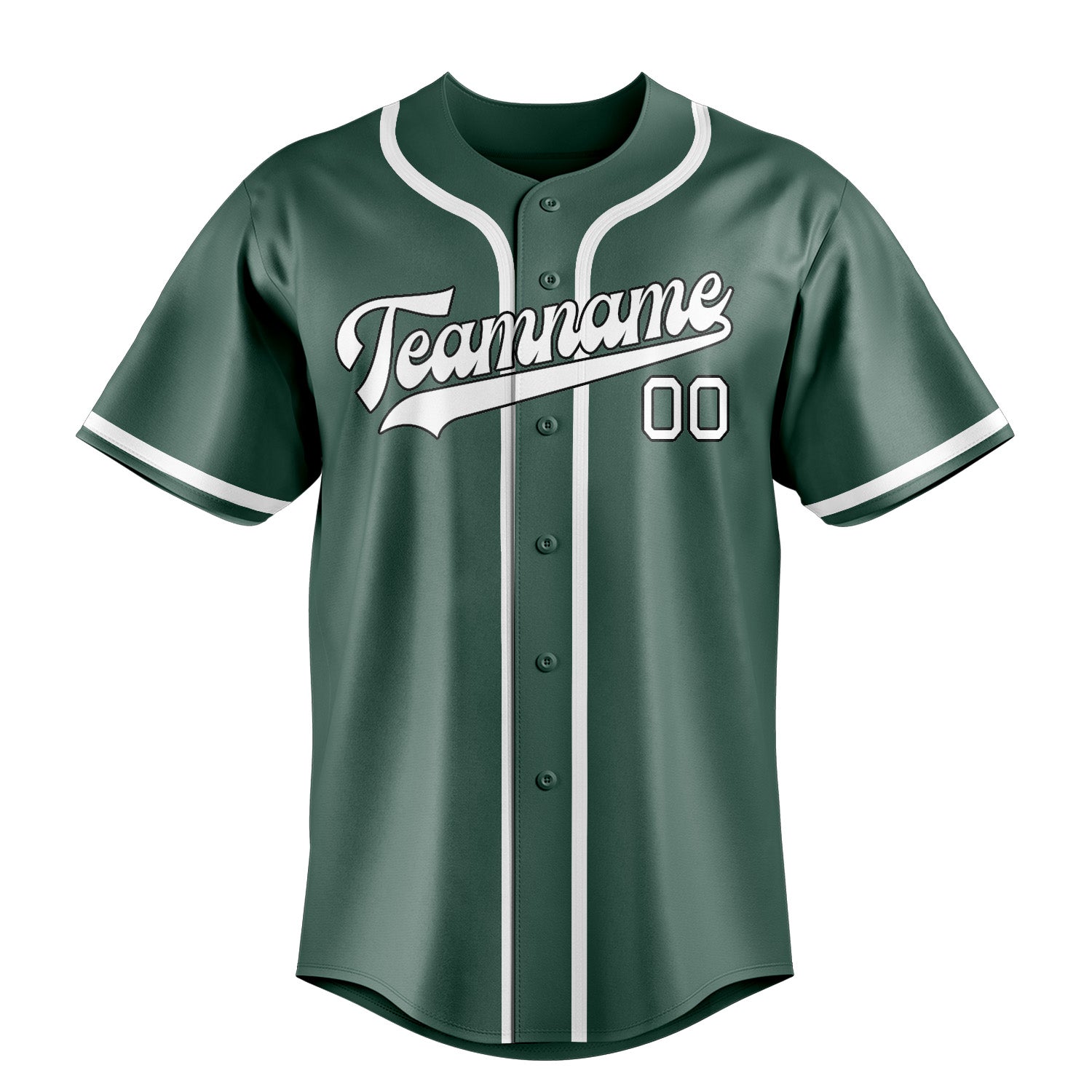Maillot de baseball personnalisé bleu, vert et blanc